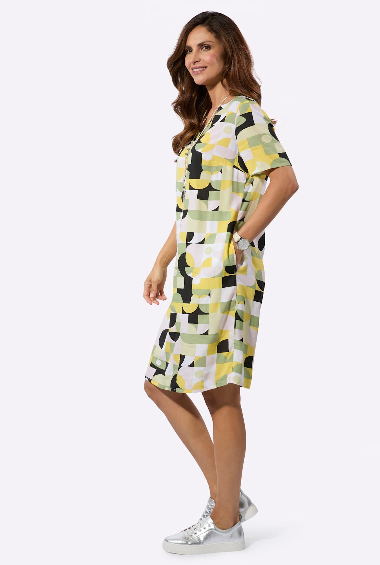 Inspirationen Druckkleid »Druck-Kleid« Eingrifftaschen