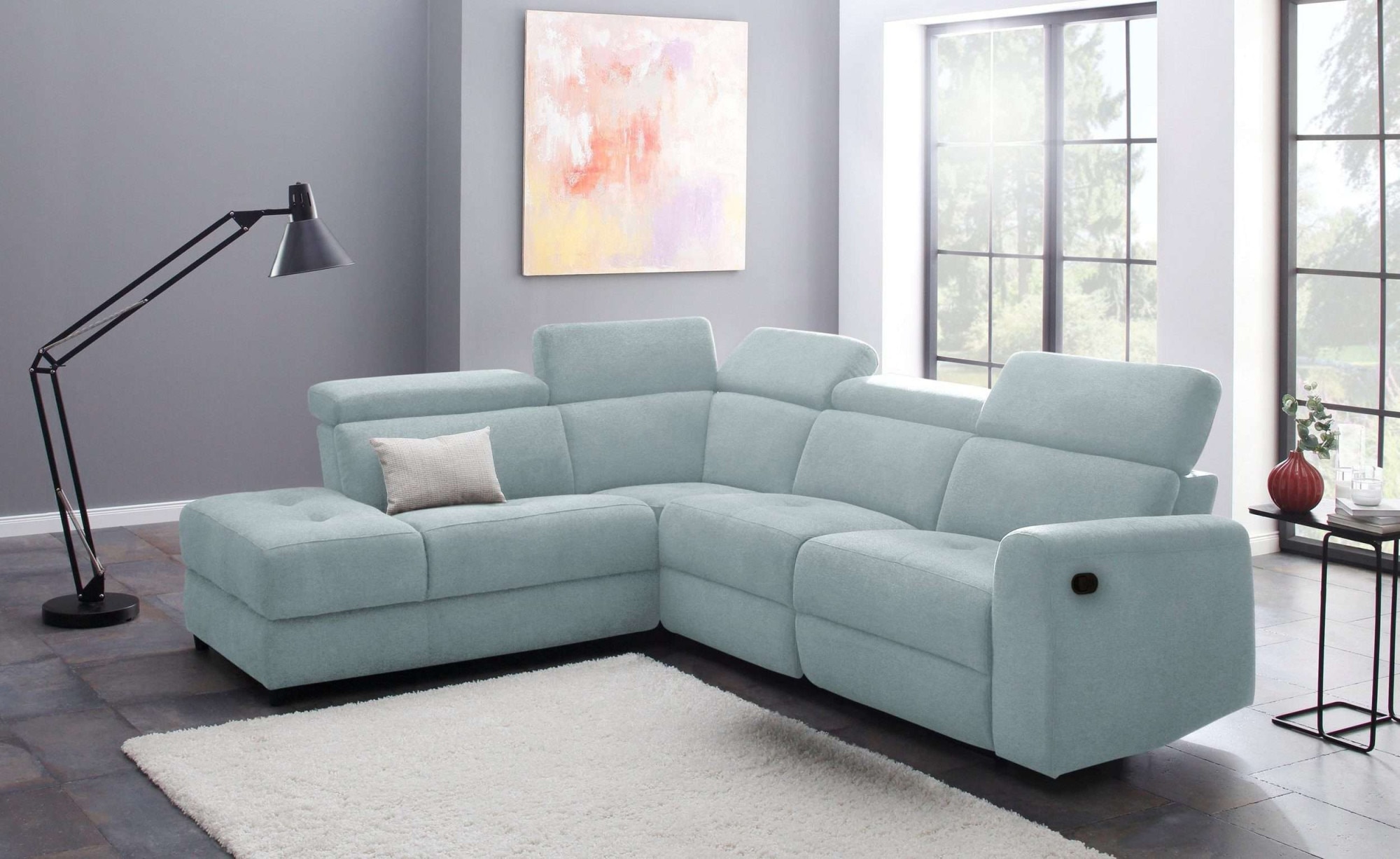 Home affaire Ecksofa »Sentrano, L-Form,« 273 cm, man. o. elektr. Relaxfunktion und USB/Kopfverstellung