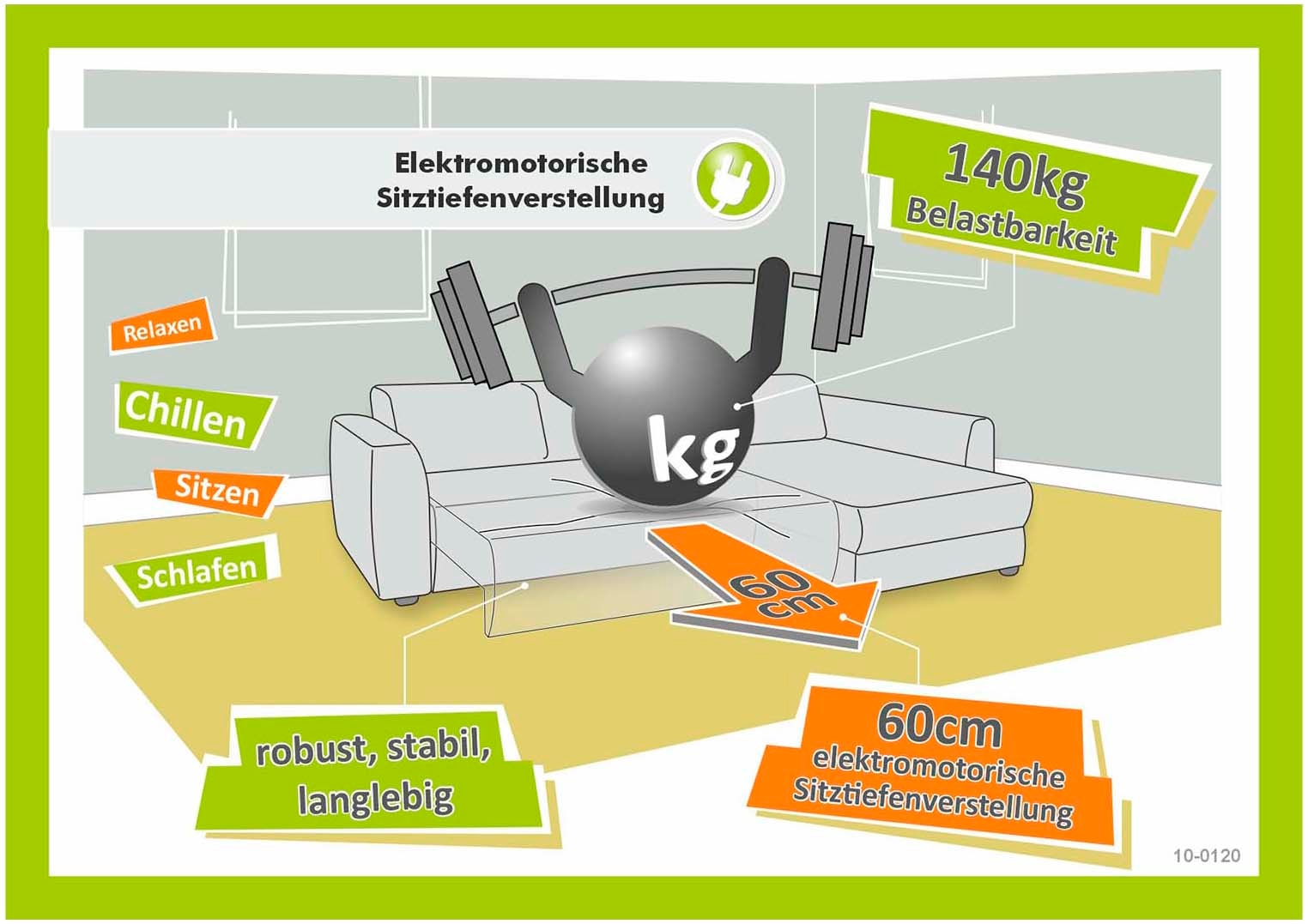 Jockenhöfer Gruppe »Racer L-Form, B: 290 cm, 60 cm elektrische Sitztiefenverstellung« USB-Ports, Kopfstützen verstellbar, Zierkissen, bis 140 kg/Sitz