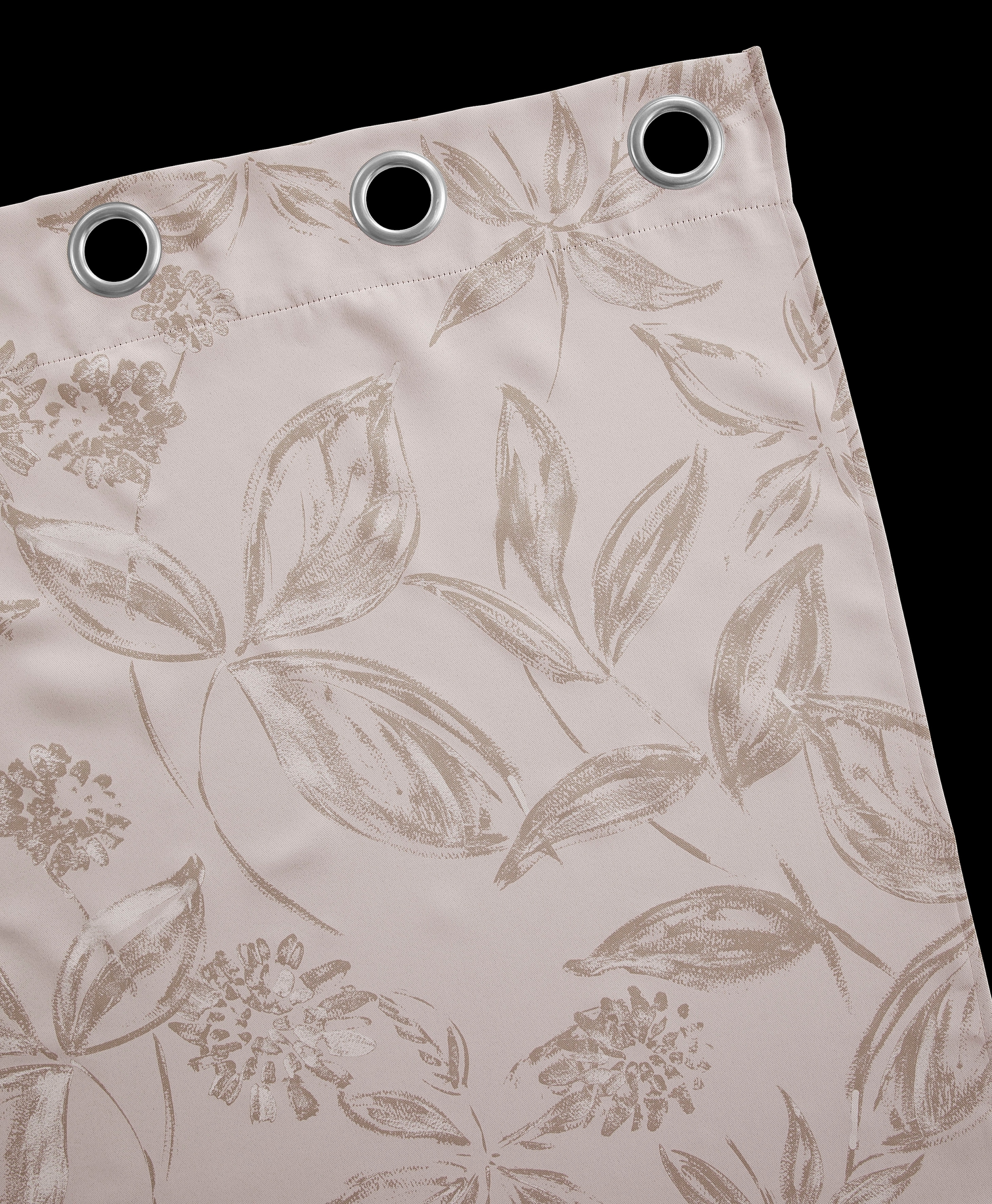 my home Vorhang »FLOWER« Ösen 1 Stk. tlg. Mass: 135 x 235cm, monochrom, in verschiedenen Farben erhältlich