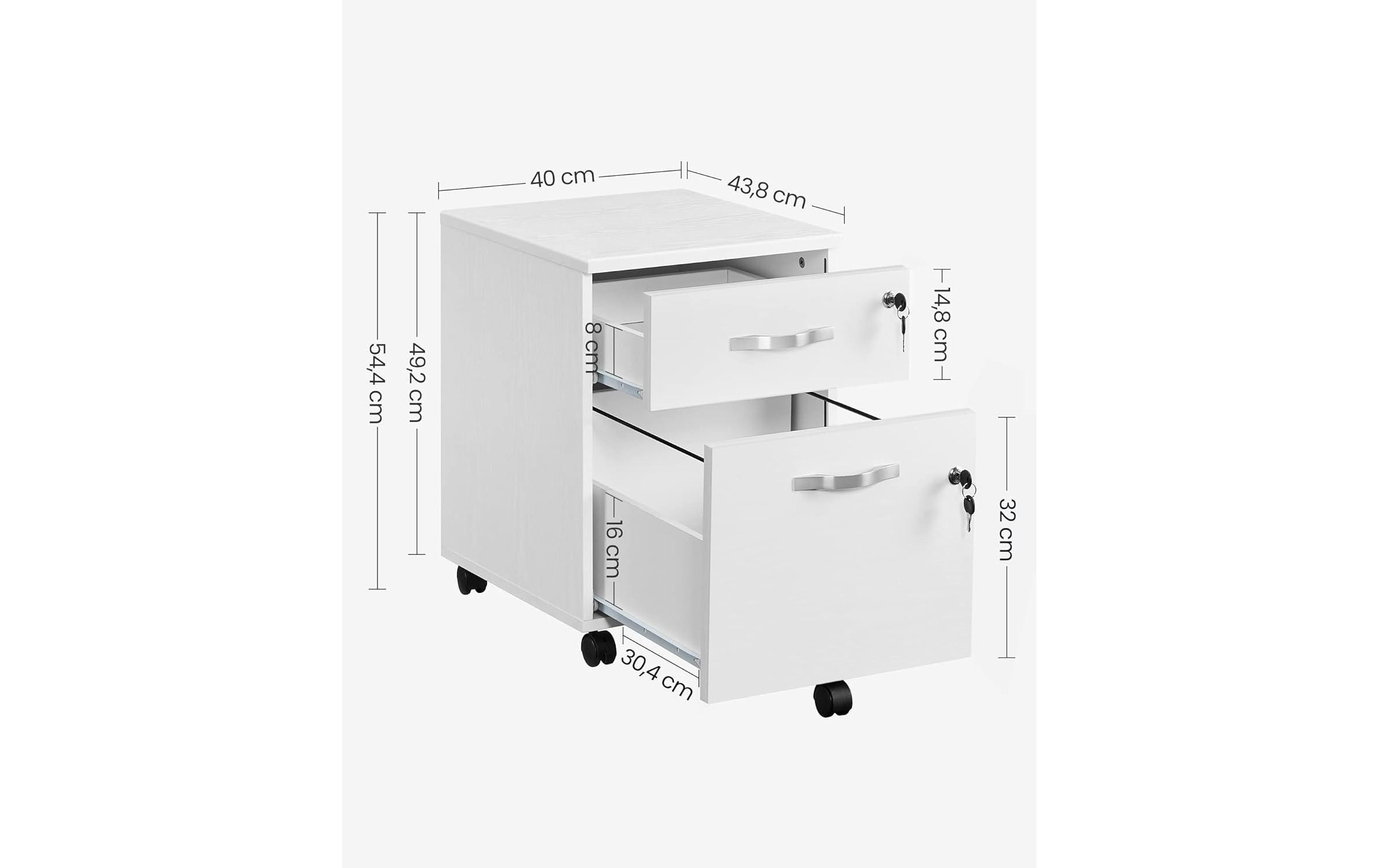 VASAGLE Aktenschrank »mit zwei Schubladen«