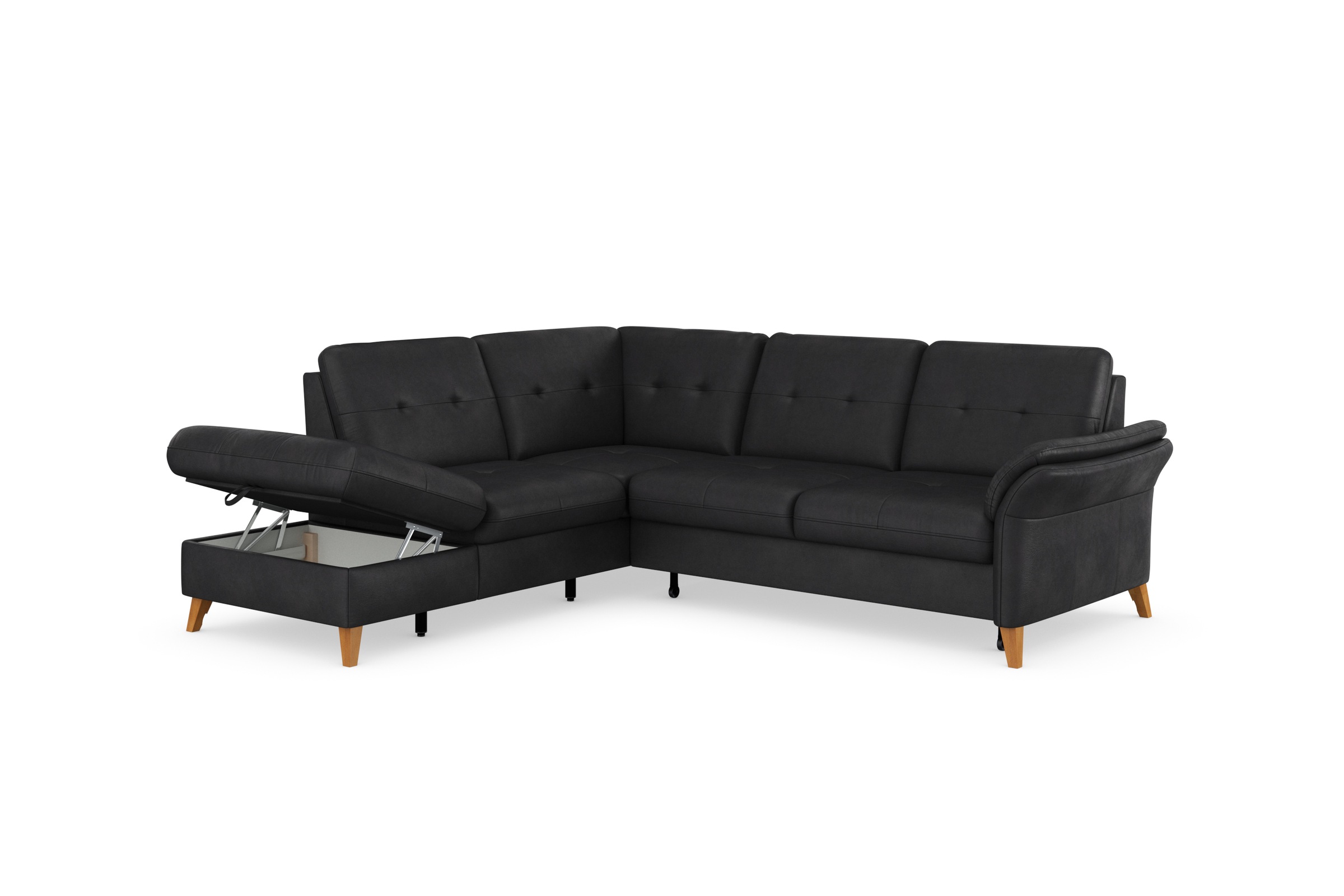 sit&more Ecksofa »Göteborg«, inkl. Sitztiefenverstellung, wahlweise mit Bettfunktion & Bettkasten