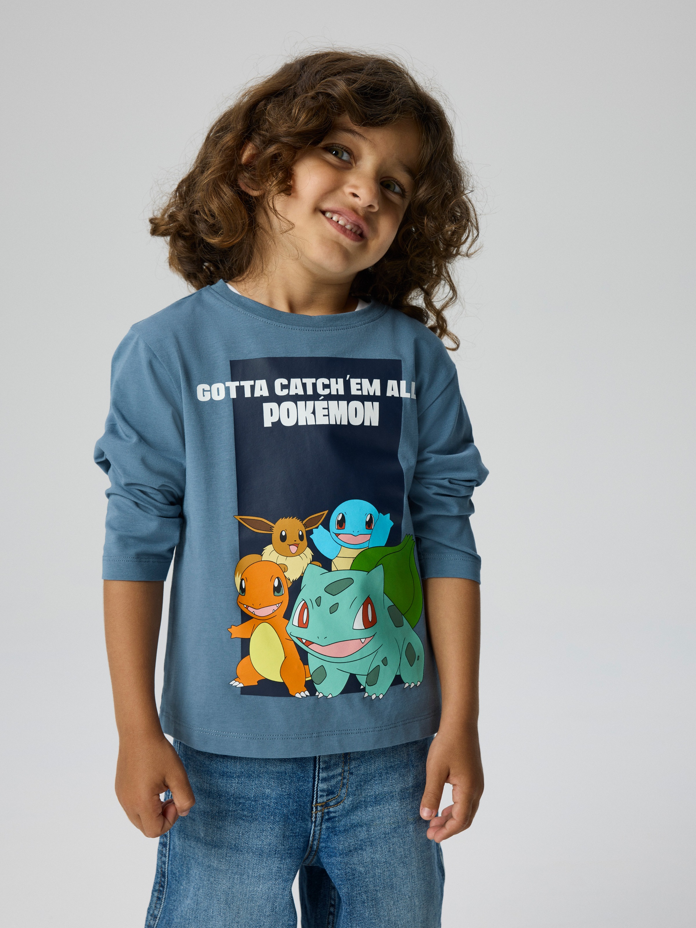 Image of Name It Langarmshirt "NMMSOUTH POKEMON LS NREG TOP NOOS BFU" Baumwollmischung, regular fit, mit Pokemon Druck