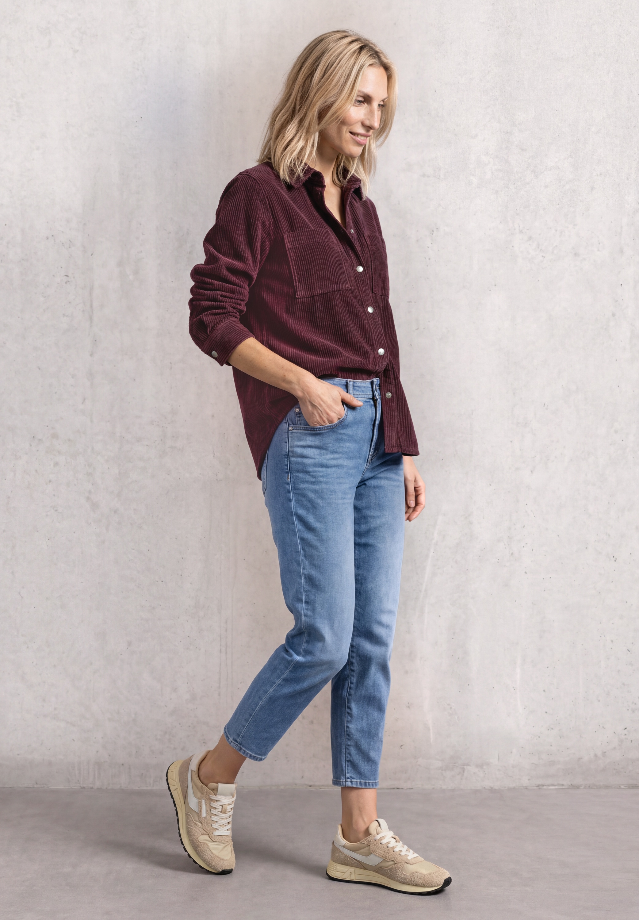 STREET ONE Hemdbluse aus Cord mit Knöpfen