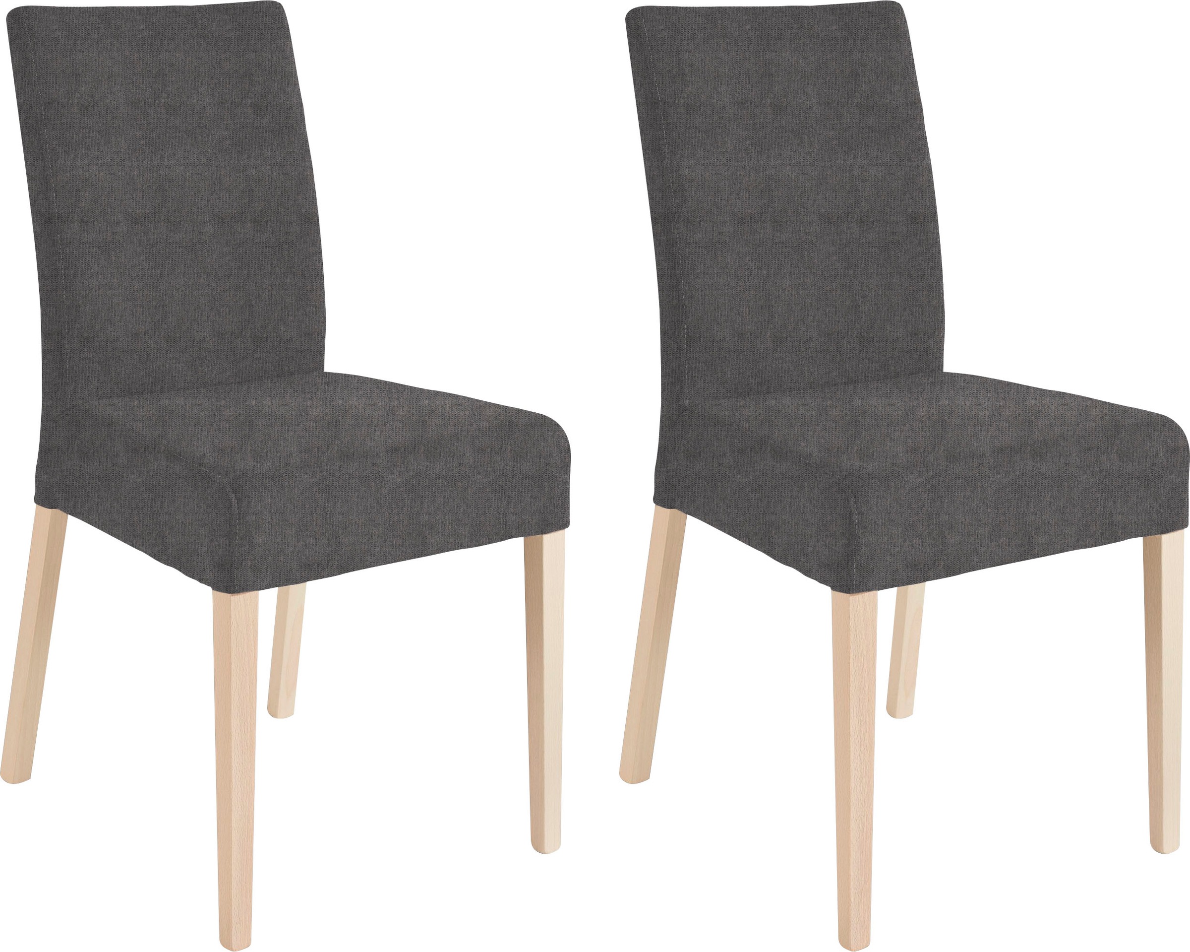 Image of Home affaire 4-Fussstuhl »Umag«, (Set), 2 St., Strukturstoff, Sitz und Rücken gepolstert bei Ackermann Versand Schweiz