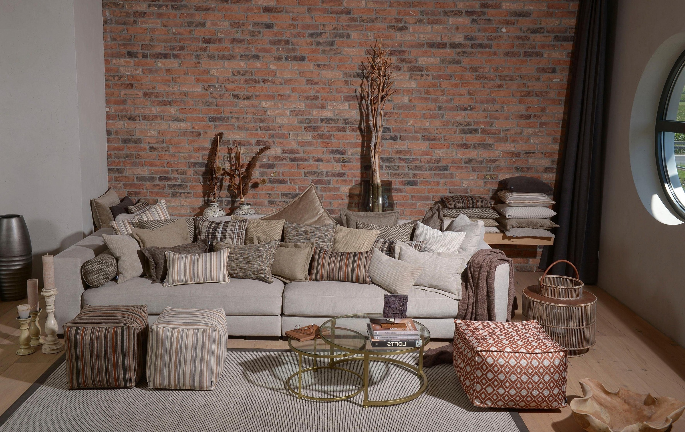 H.O.C.K. Coussin décoratif »Ardesia« mit Karomuster, Kissenhülle mit Füllung, 1 Stück