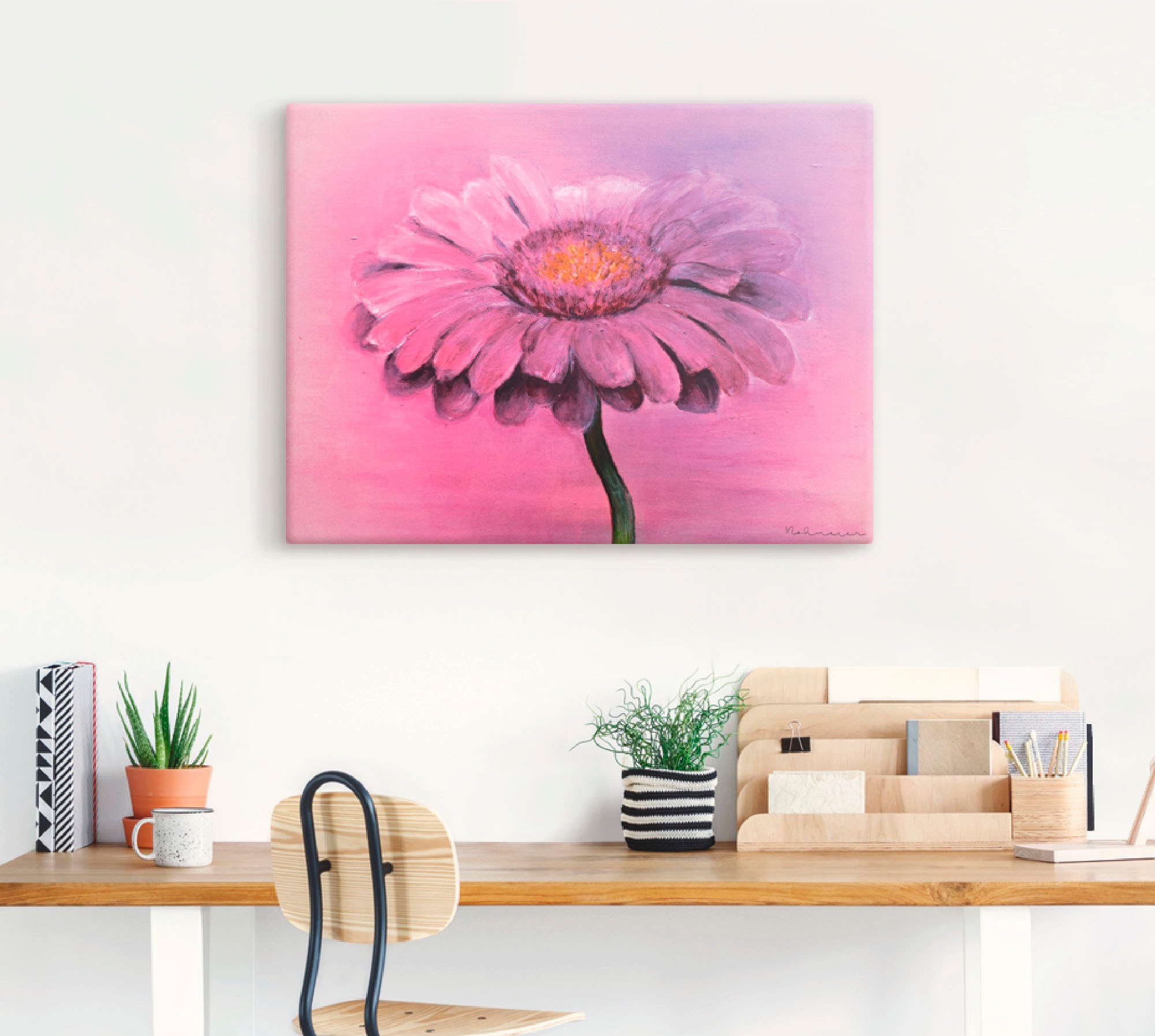 Artland Leinwandbild »Gerbera«, Blumen, (1 St.), auf Keilrahmen gespannt