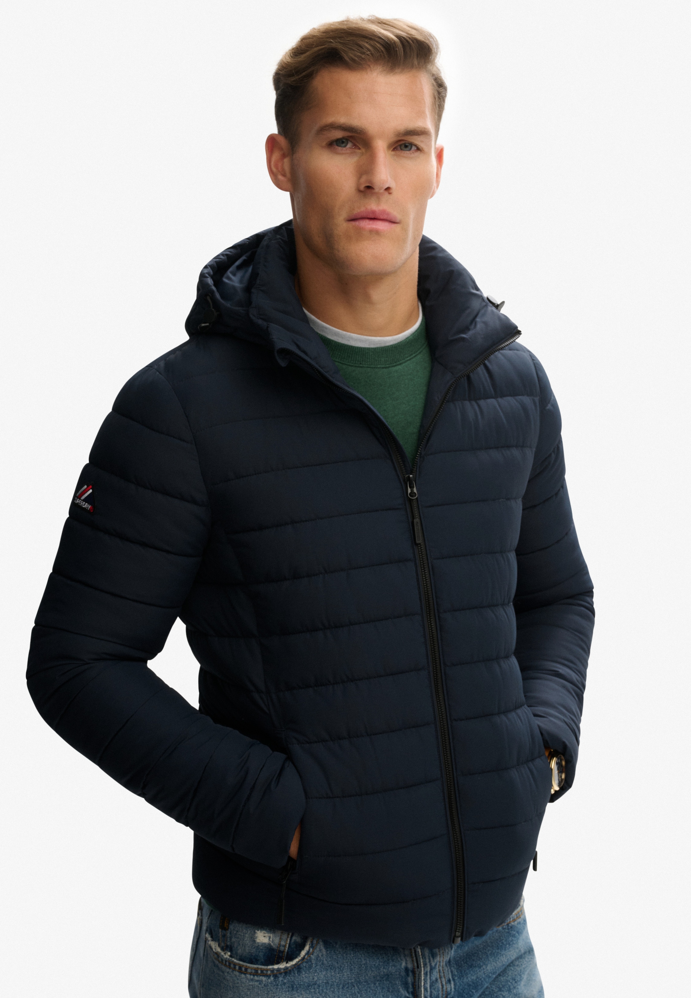 Superdry Steppjacke »HOODED FUJI JACKET« mit Kapuze Kunstfaser, regular fit