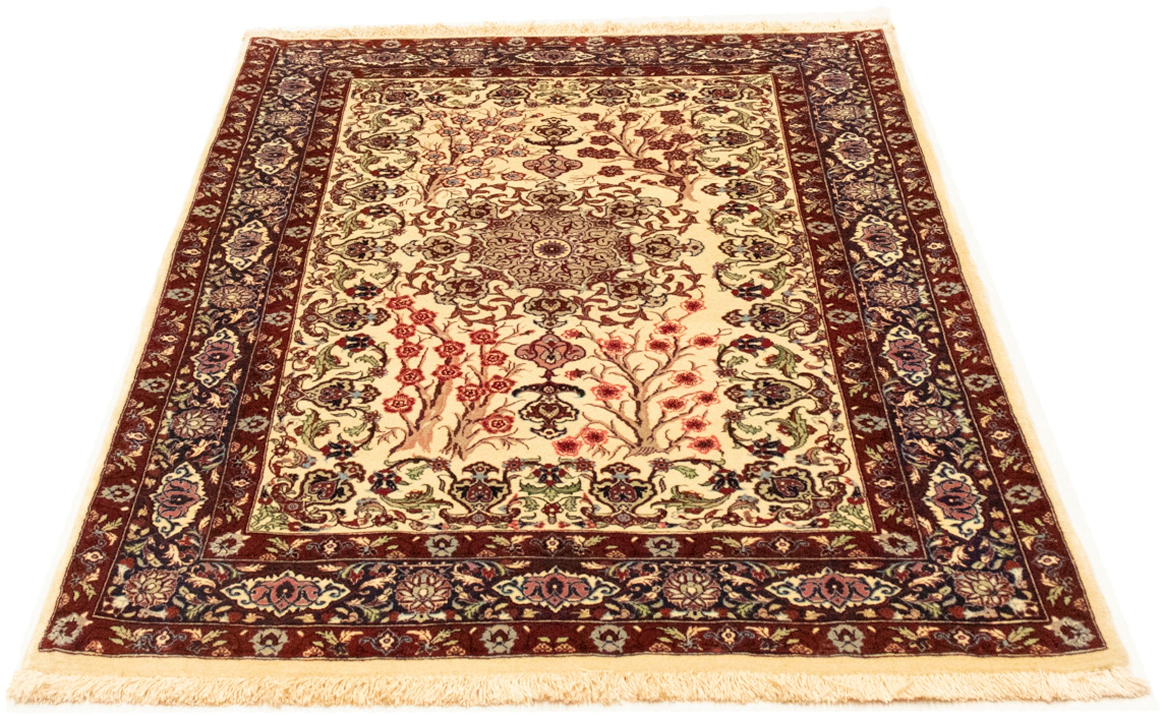 Image of morgenland Orientteppich »Perser - Ghom - 153 x 100 cm - beige«, rechteckig, 10 mm Höhe, Wohnzimmer, Handgeknüpft, Einzelstück mit Zertifikat bei Ackermann Versand Schweiz