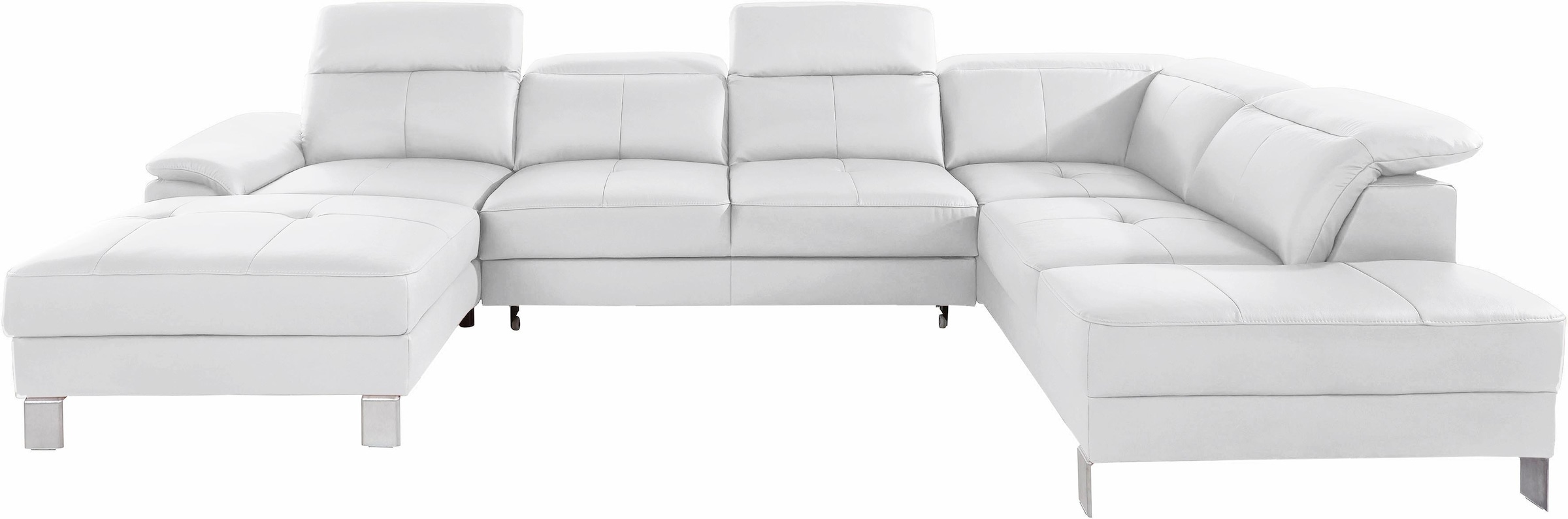 exxpo - sofa fashion Wohnlandschaft »Mantua 2, U-Form«, inkl. Kopf- bzw. Rückenverstellung, wahlweise mit Bettfunktion