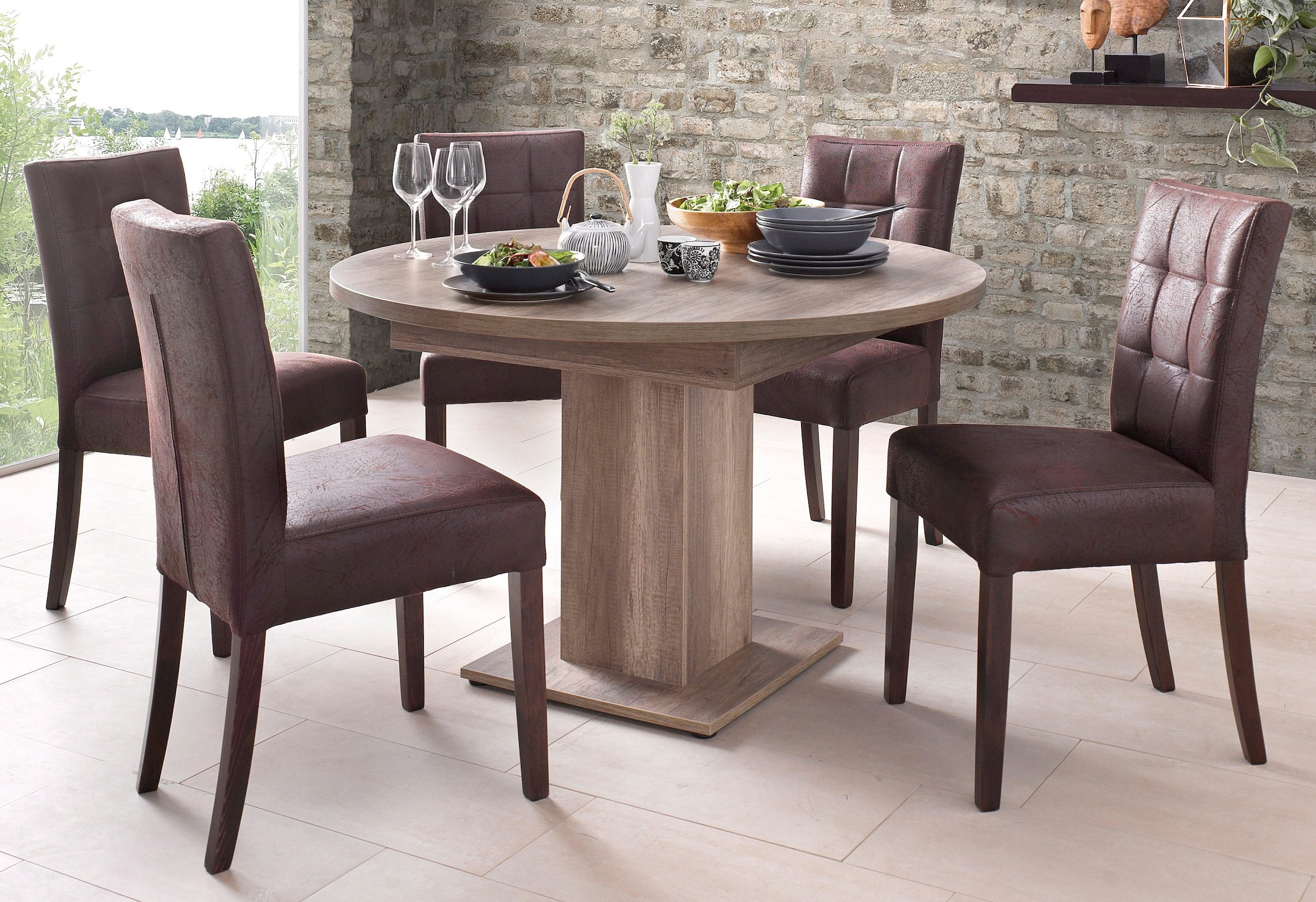 Home affaire 4-Fussstuhl »Talia«, (Set), 2 St., Webstoff