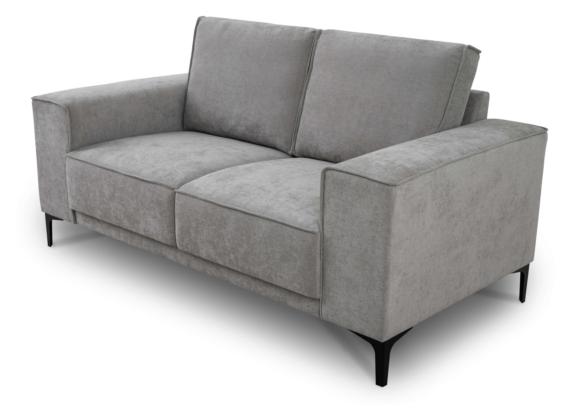 Places of Style 2-Sitzer »Kompaktsofa Oland, Struktur, Flachgewebe, Luxus-Microfaser, Boucle«, 164 cm, Wellenunterfederung, Skandi-Design, Metallfüsse