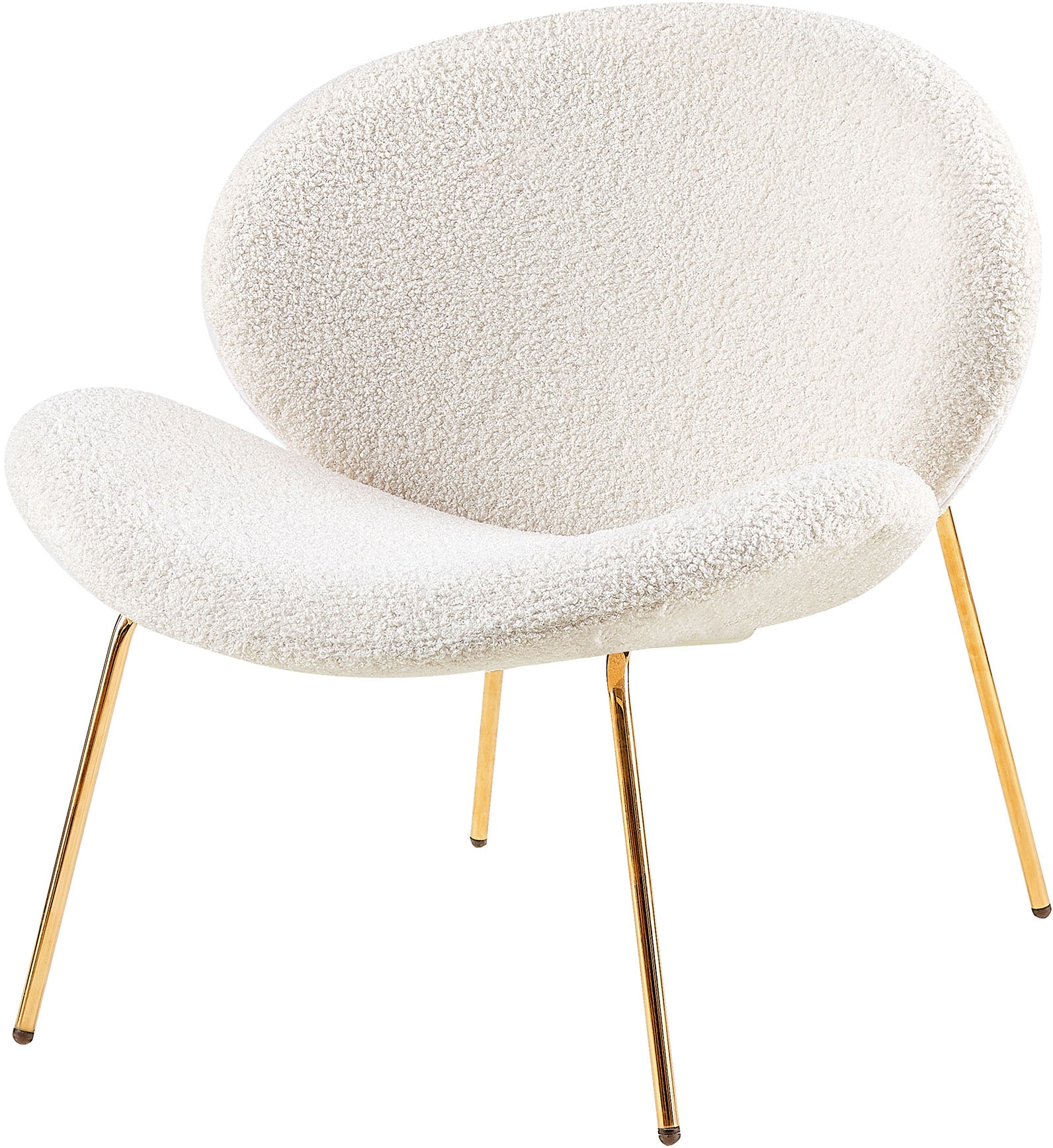 Kayoom Polsterstuhl »Stuhl Jaden 125 2er-Set, im angesagten Stoff mit dem Kräusel-Effekt«, (Set), 2 St., Ästhetisch minimalistisches Design, Bouclé Stoff, breites Sitzen