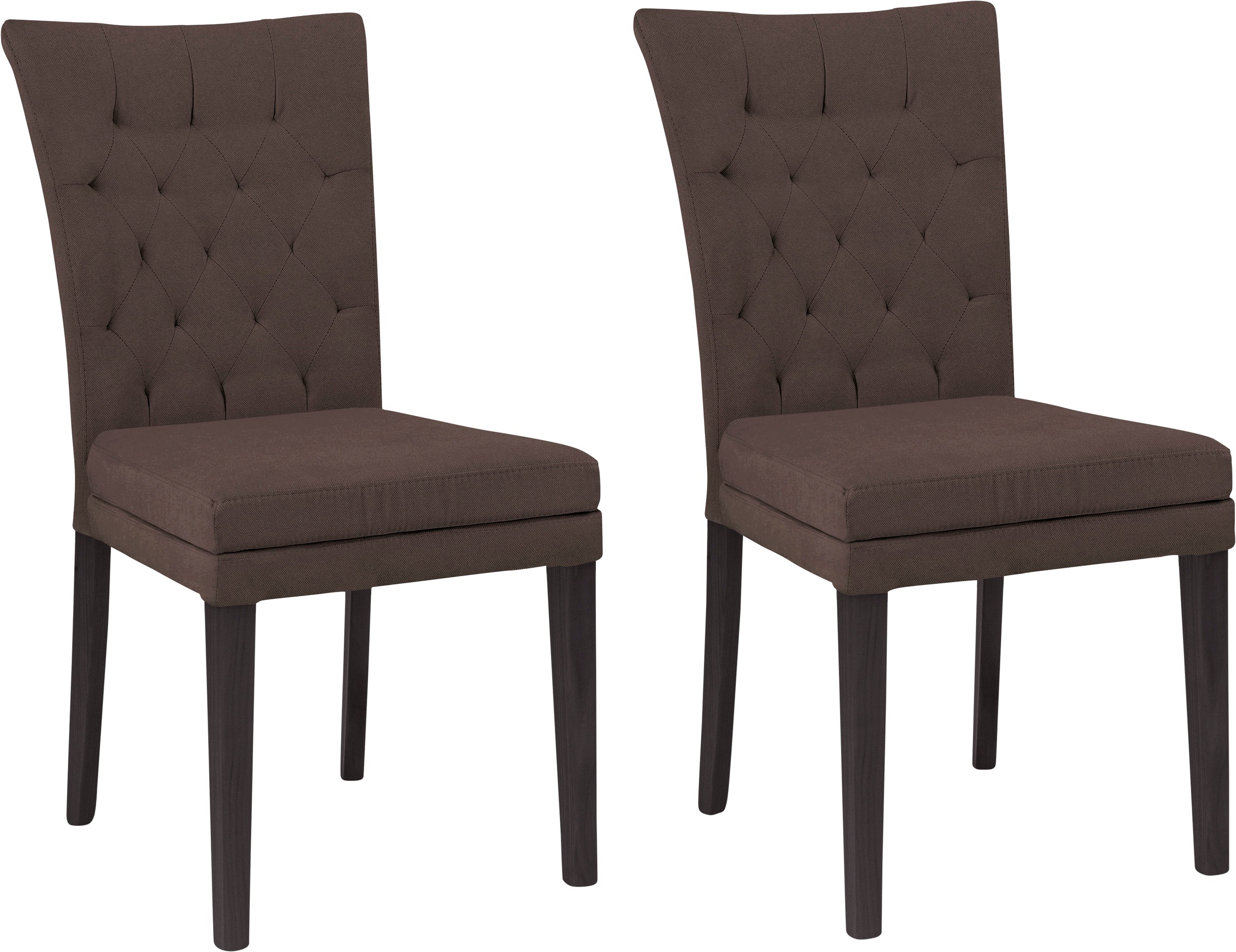 Image of Home affaire 4-Fussstuhl »Colorado«, (Set), 2 St., Luxus-Microfaser, Beine aus massiver Buche, wengefarben lackiert, Im 2er, 4er oder 6er-Set bei Ackermann Versand Schweiz