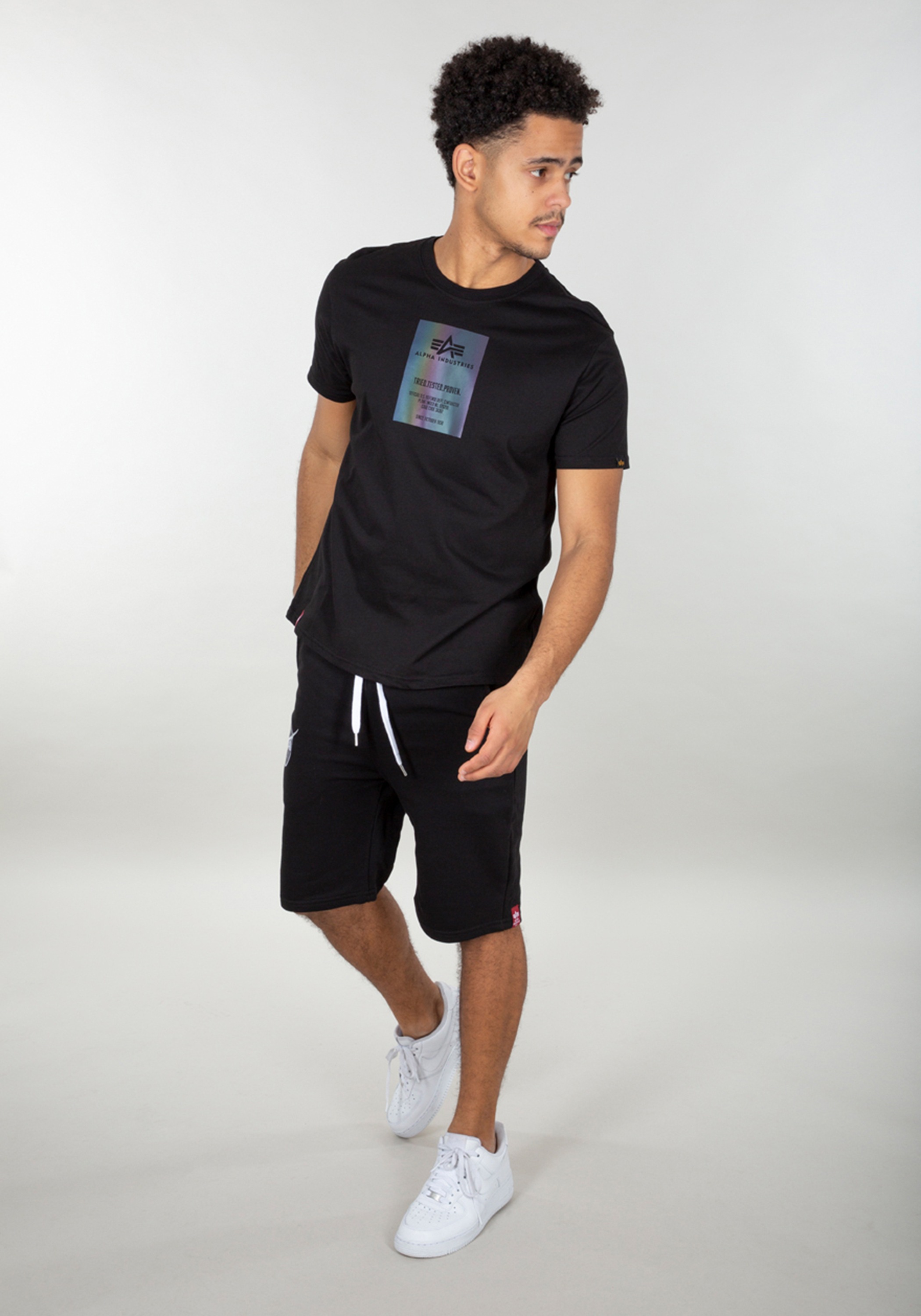 Alpha Industries T-Shirt »Alpha Industries Men - T-Shirts Rainbow Reflective Label T«