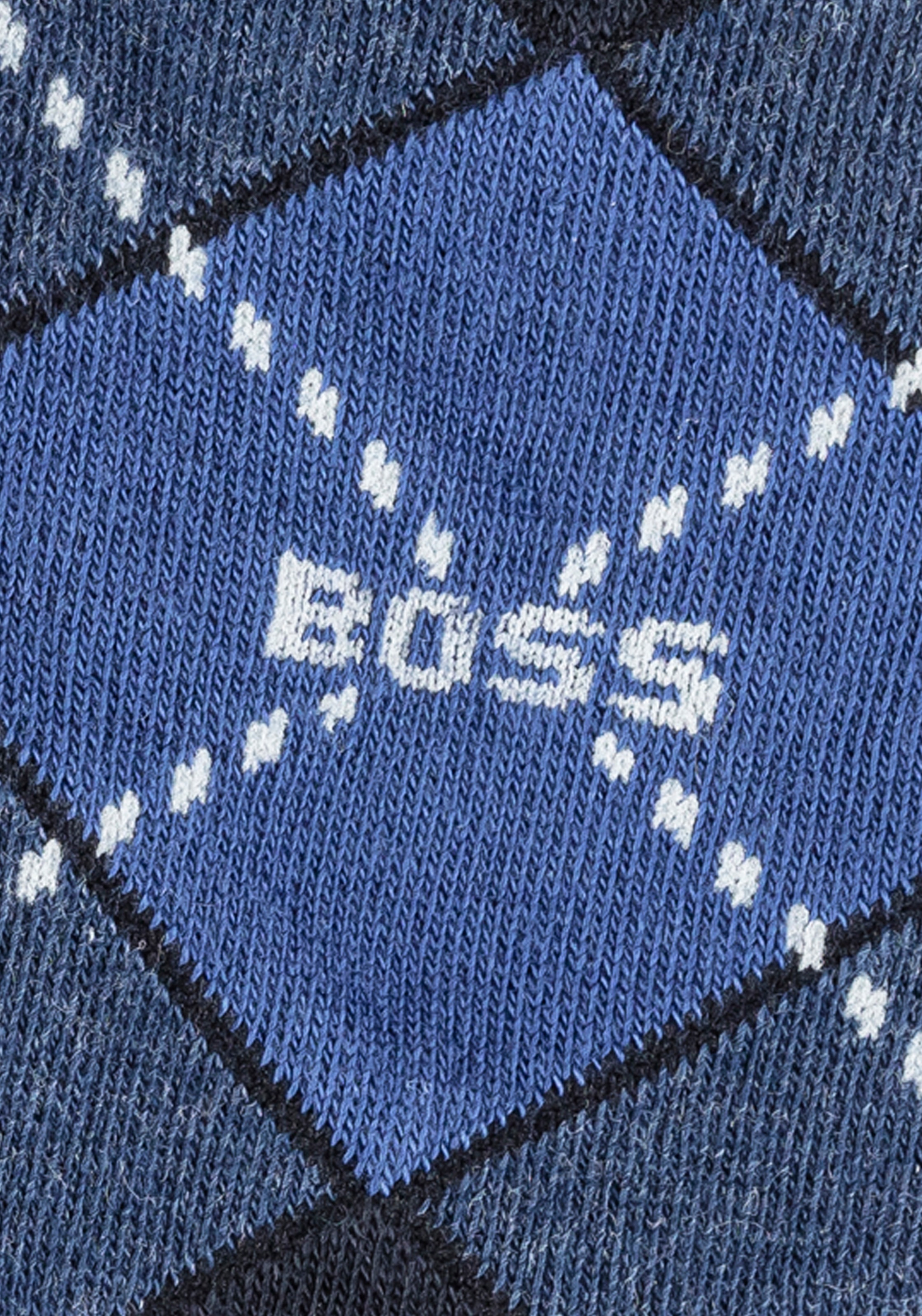 BOSS Socken »2P RS Argyle CC«, (Packung, 2 Paar, 2er Pack), mit BOSS Schriftzug