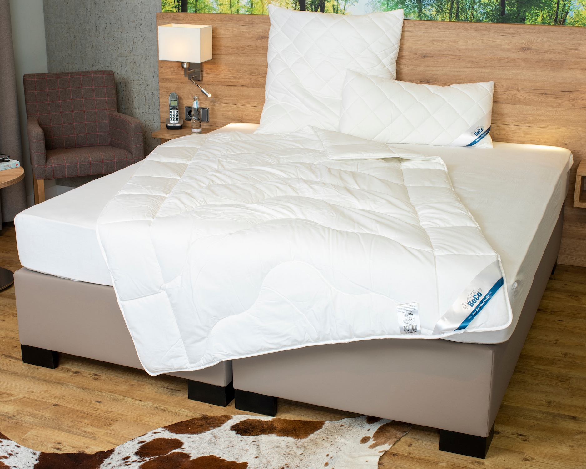 Beco Microfaserbettdecke »BeCo Medibett MF50 Made in Green 135x200 cm und weitere Grössen« normal Füllung Polyester Bezug Baumwolle 1 Stk. tlg. Made in EU, allergiker geeignet (Hausstauballergiker)