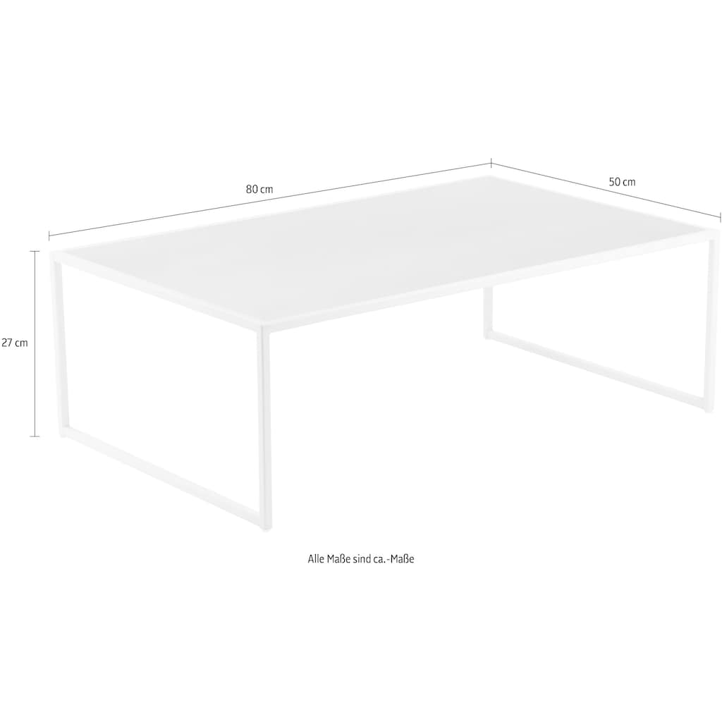 COUCH♥ Couchtisch »Tischlein Deck Dich«, aus Metall mit Tischplatte aus Glas, COUCH Lieblingsstücke
