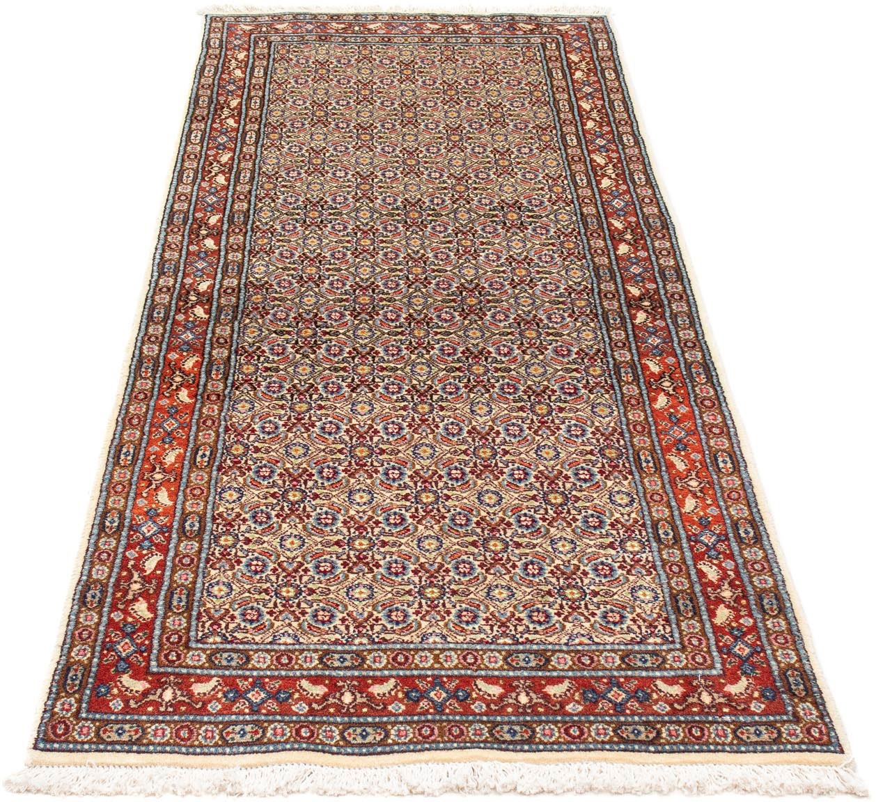 Image of morgenland Hochflor-Läufer »Moud Medaillon Beige 191 x 75 cm«, rechteckig, 1 mm Höhe, Handgeknüpft bei Ackermann Versand Schweiz