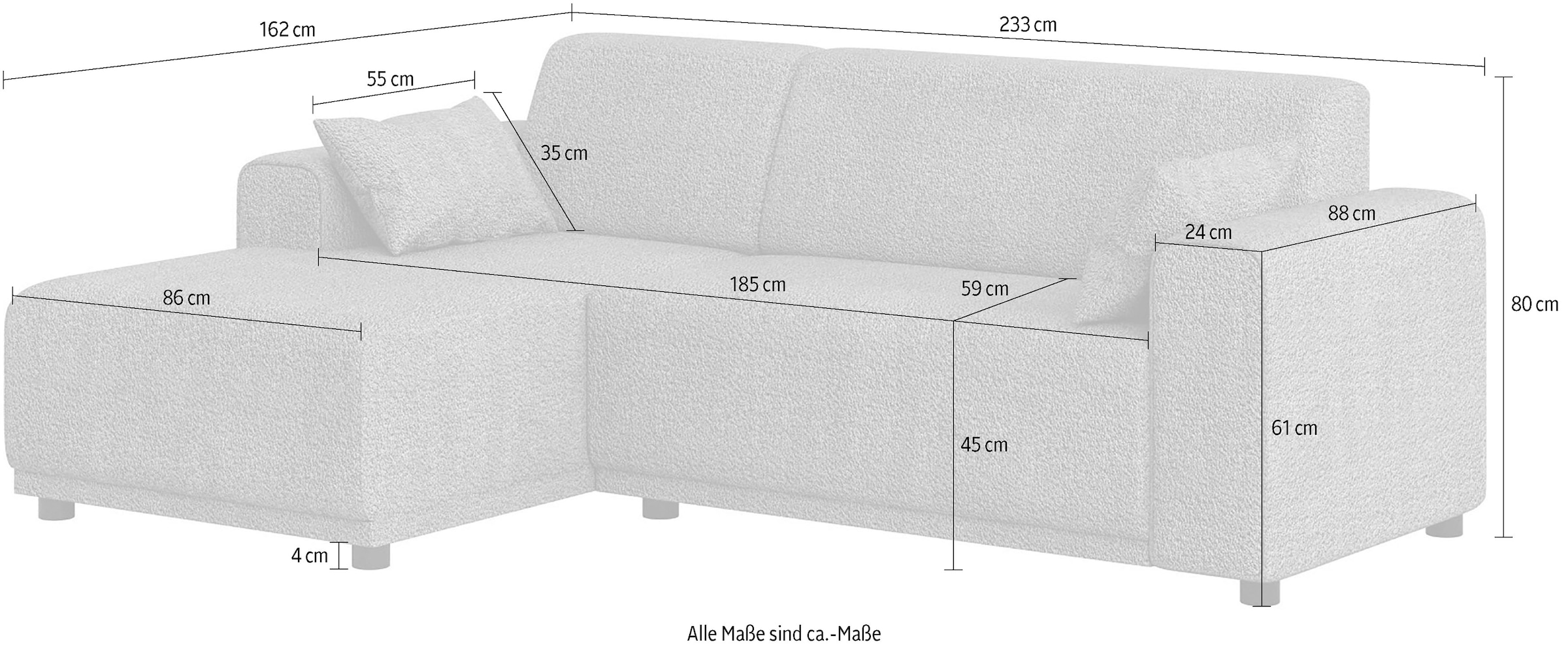 Home affaire Ecksofa »TAMMO«, L-Form