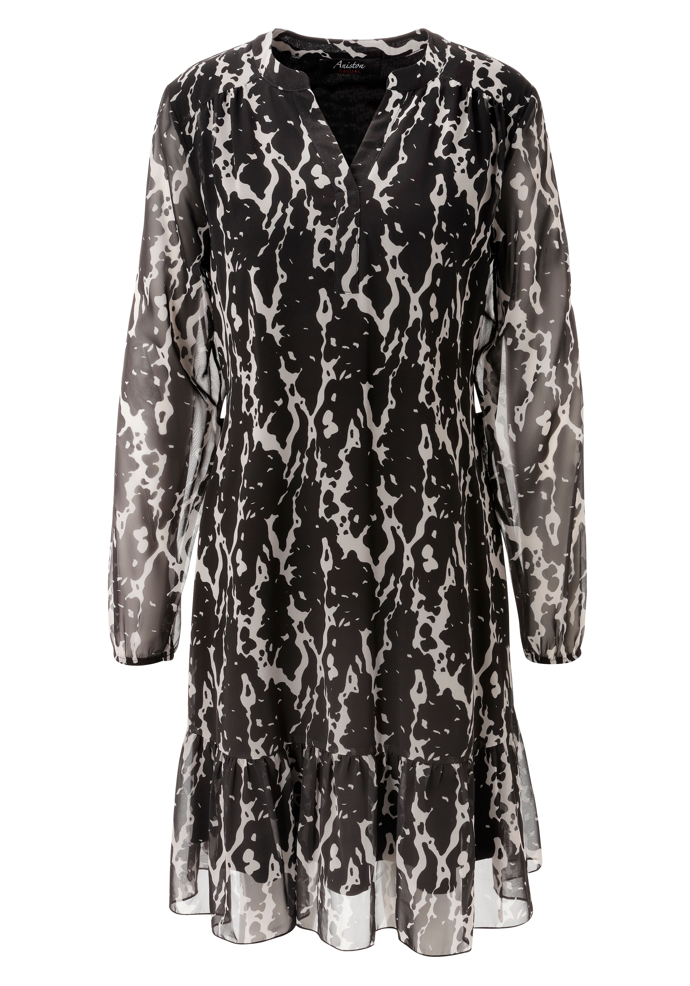 Aniston CASUAL Robe tunique avec lien amovible,  avec imprimé graphique - chaque pièce est unique - NOUVELLE COLLECTION