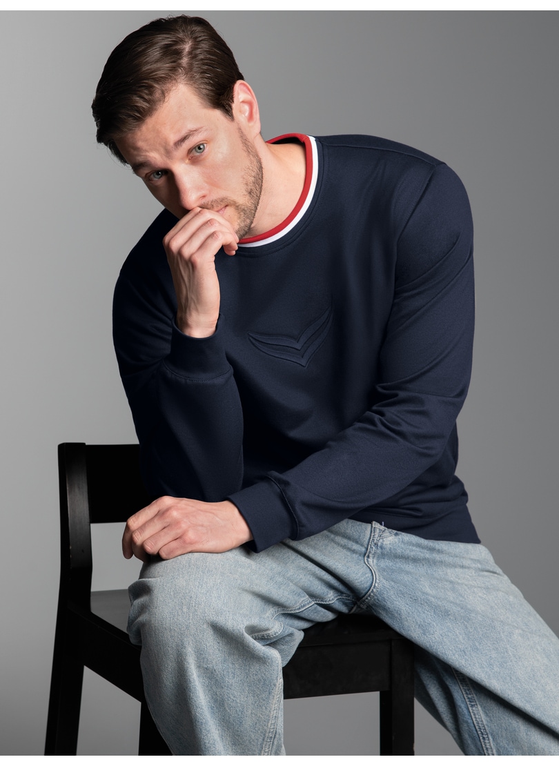Image of Trigema Sweater "TRIGEMA Sweatshirt mit 3D-Logo-Prägung"