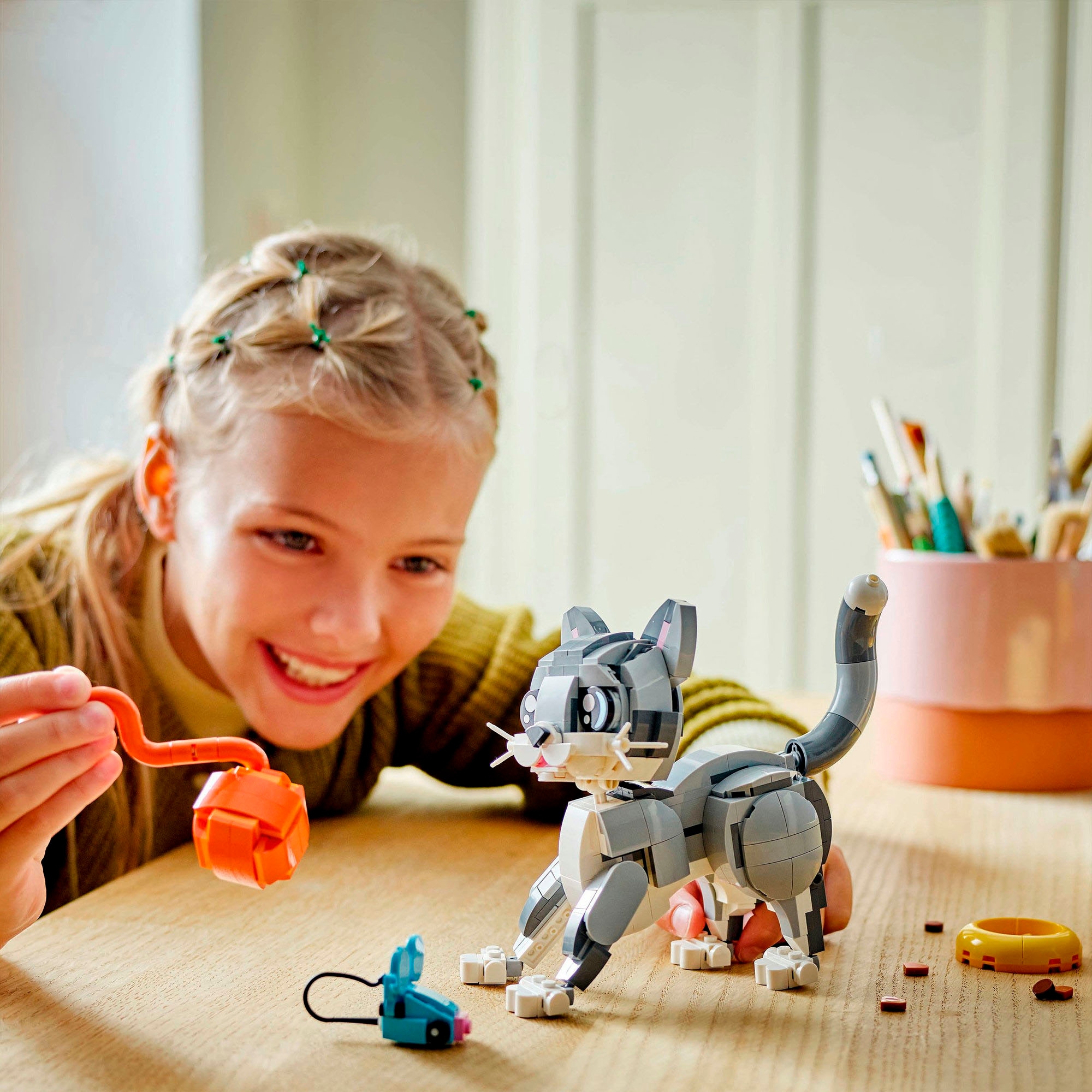 LEGO® Konstruktionsspielsteine »Graue Katze (31163), LEGO Creator« Made in Europe