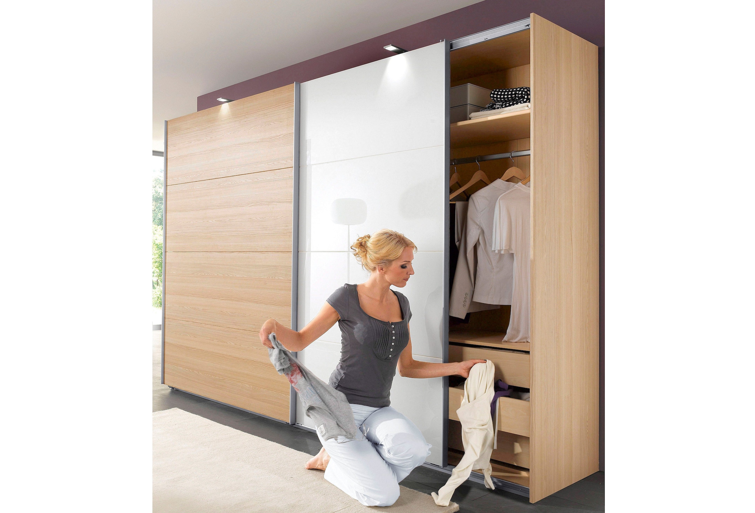 Wimex Schwebetürenschrank »Easy« mit Teilglas