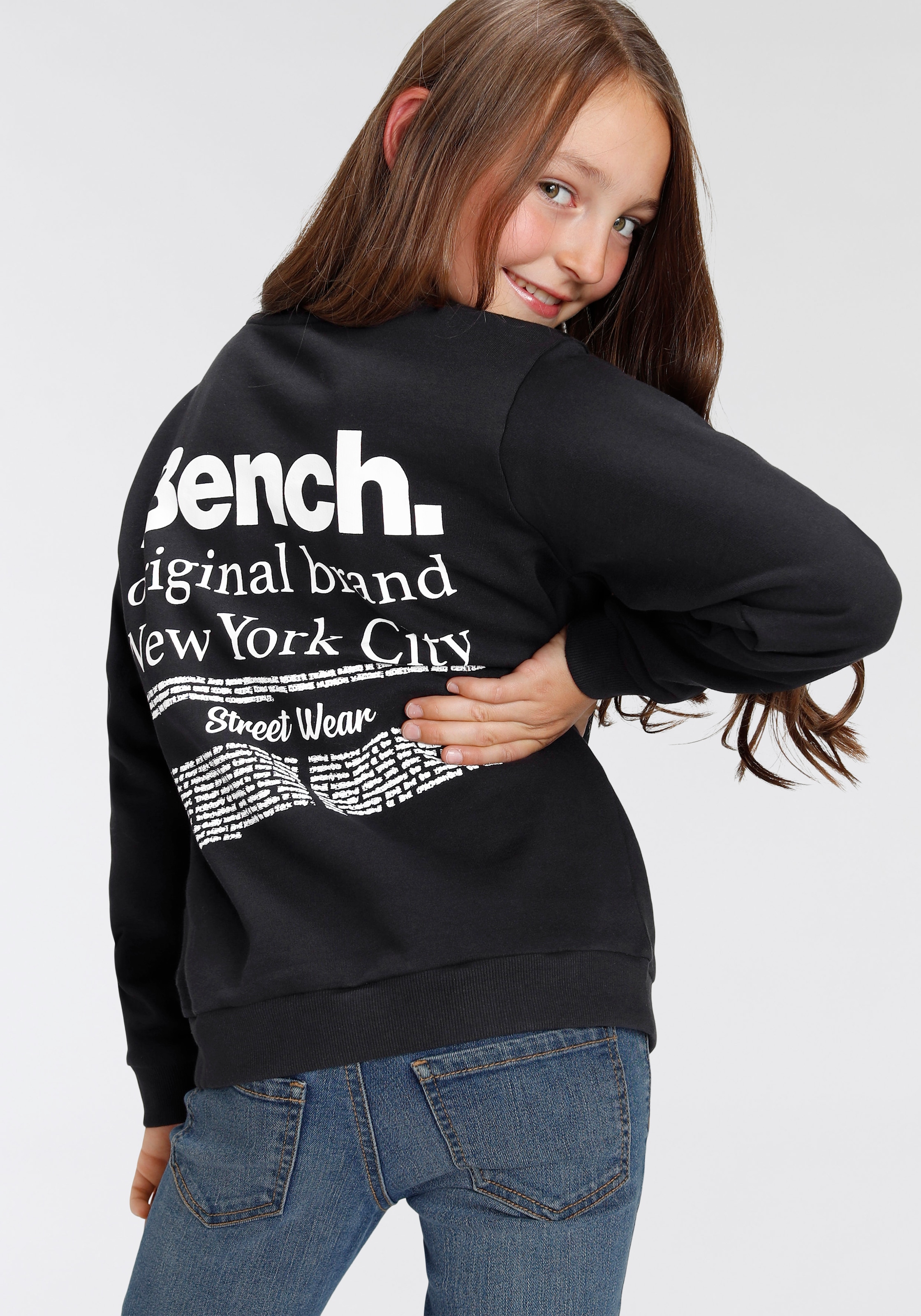 ✌ Bench. »NEW Rückendruck ligne Sweatshirt mit en YORK CITY«, Acheter