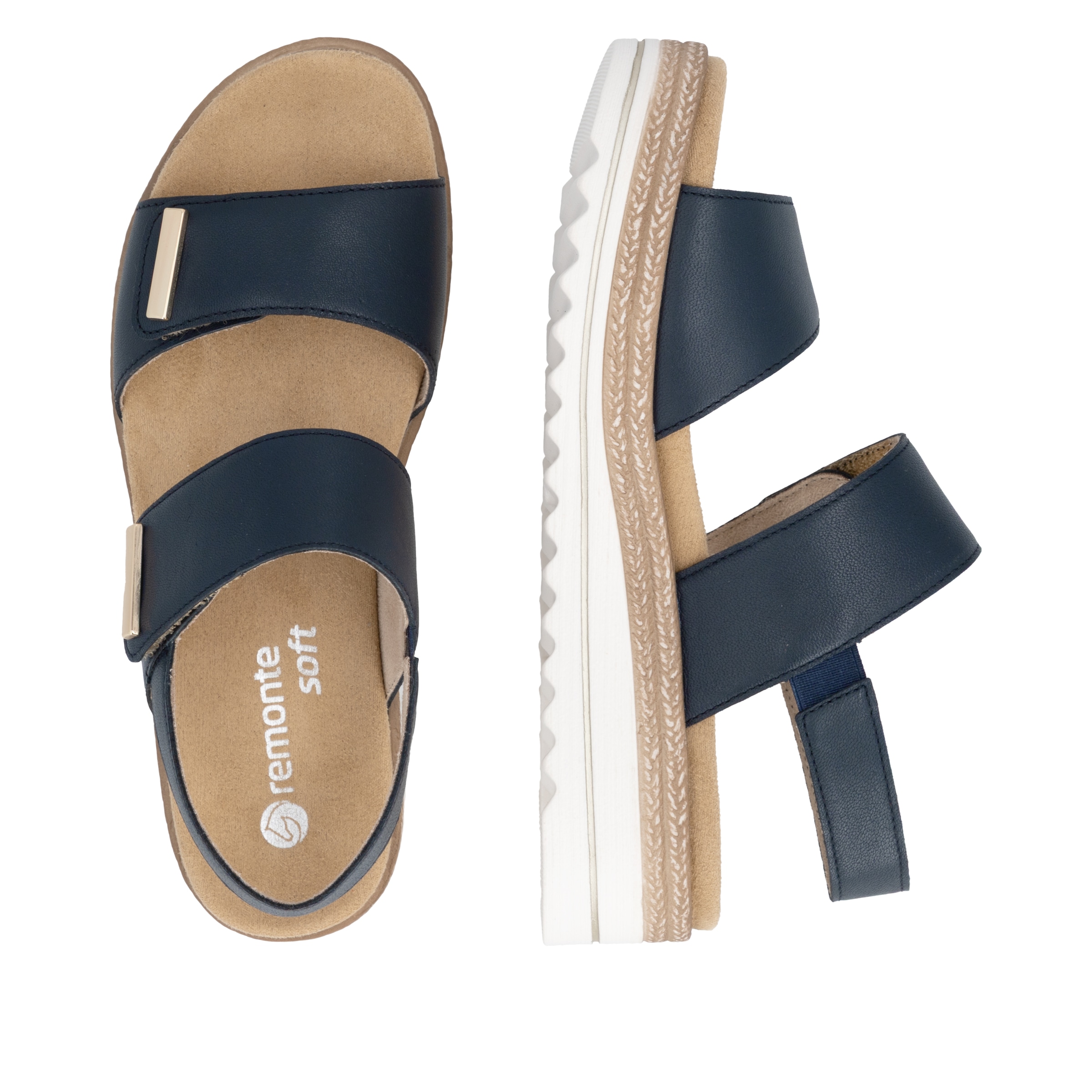 Remonte Sandales compensées  sandale à brides, chaussure confortable avec éléments décoratifs