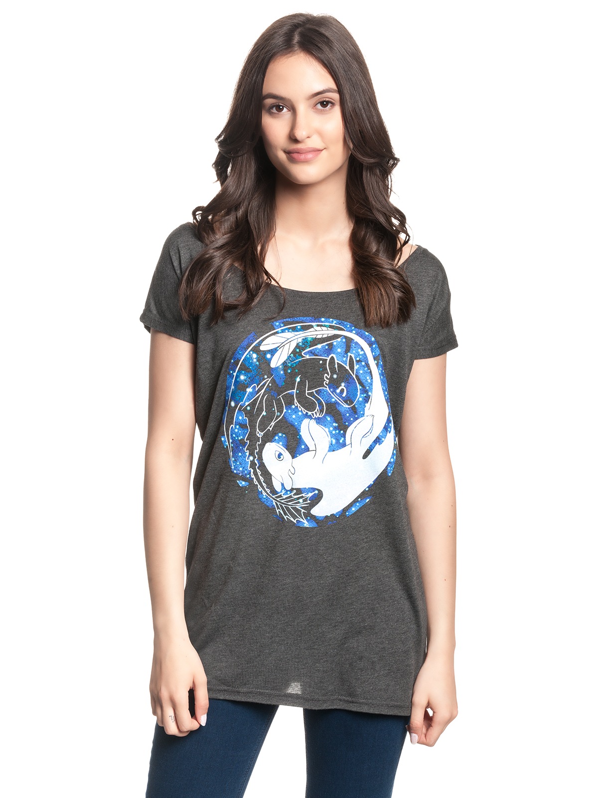 T-Shirt »Dragons Night & Light Girl Loose Shirt«