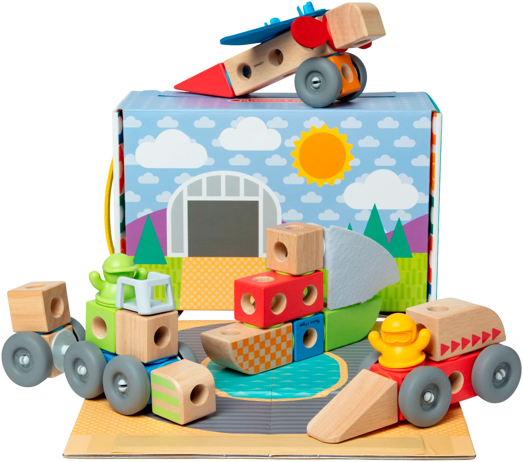 Image of Spin Master Spielbausteine "Melissa & Doug Blockables Fahrzeuge"
