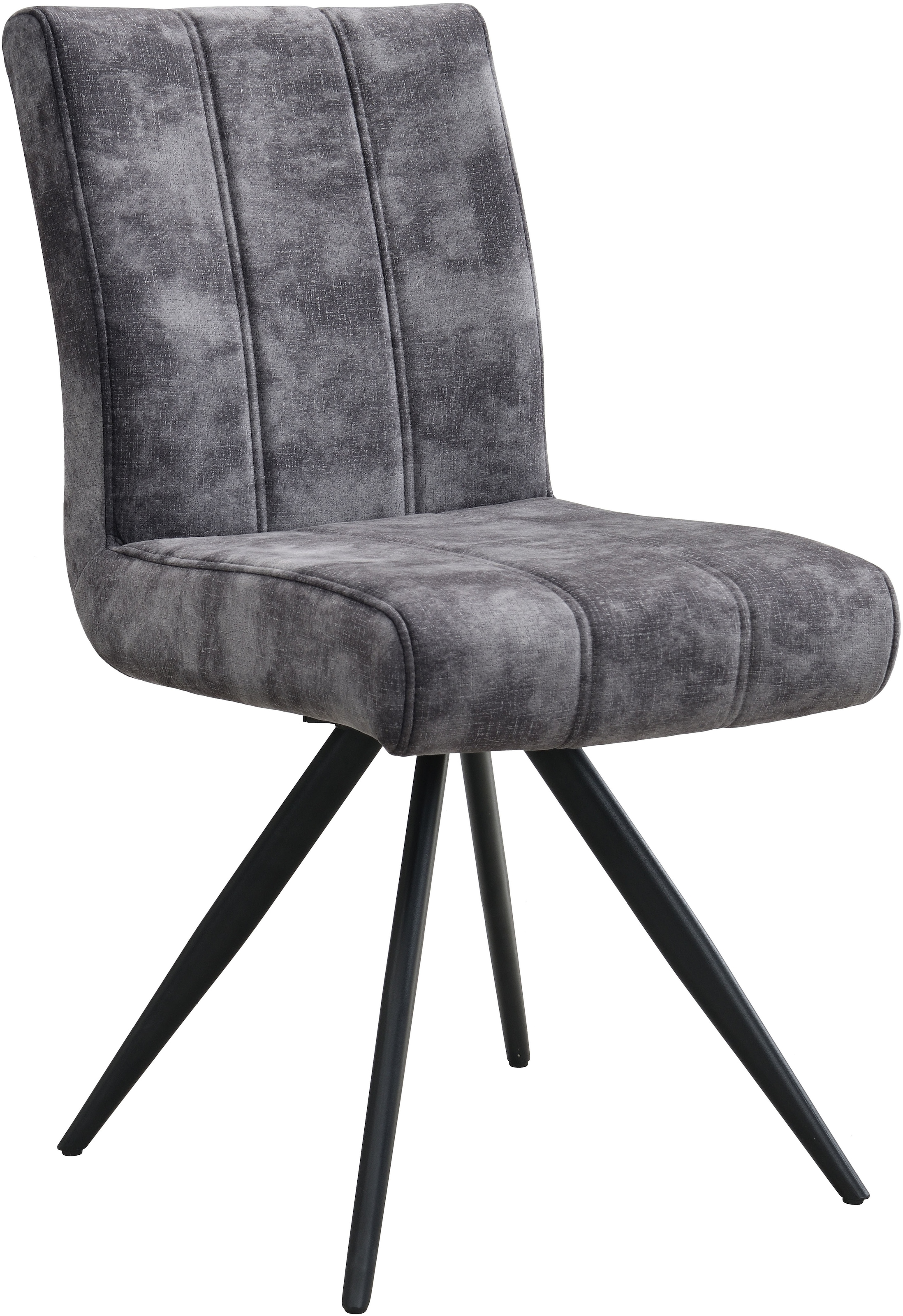 HELA Drehstuhl »PORTO« (Set) 1 Stk.4-Fuss, 360° drehbar, Federkorb, Vintage Velvet Optik, mit Griff