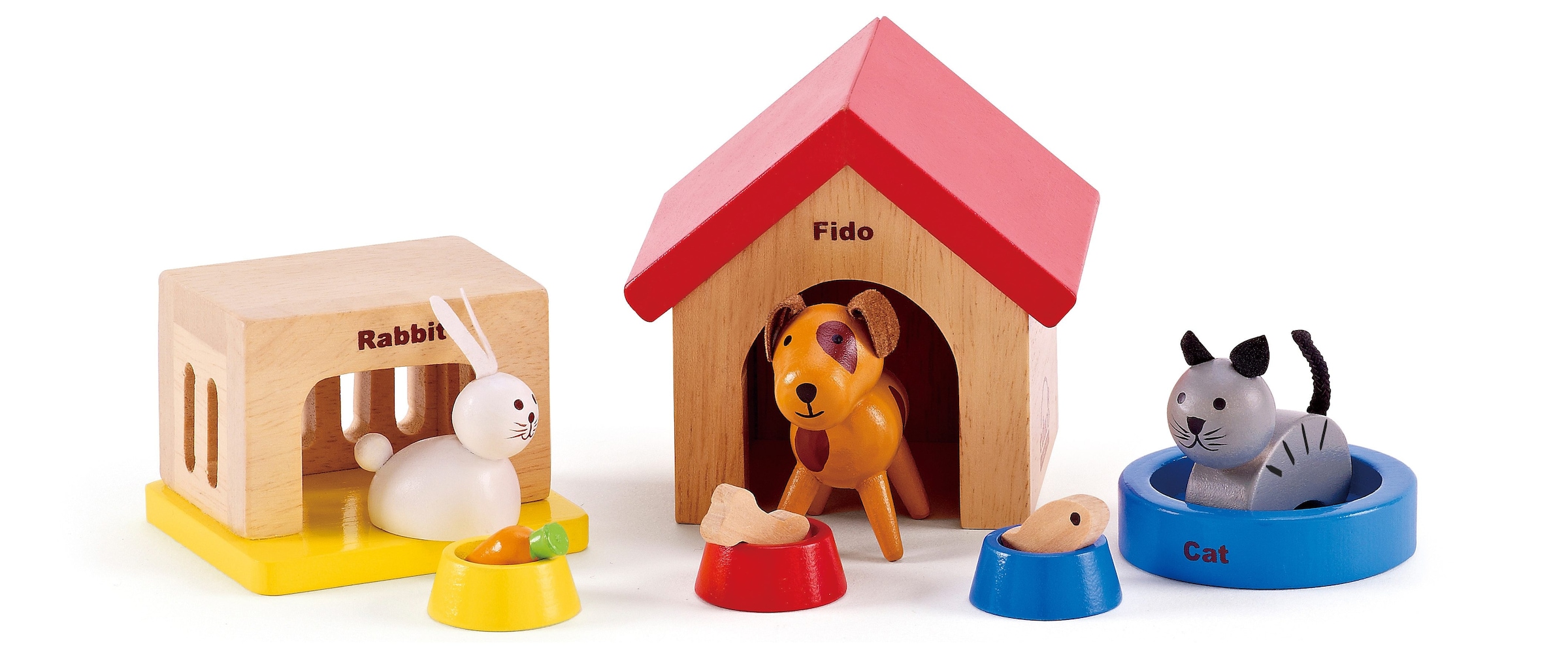 Hape Puppenhausmöbel »Haustiere aus Holz für Puppenhaus«, (Set, 12 tlg.)