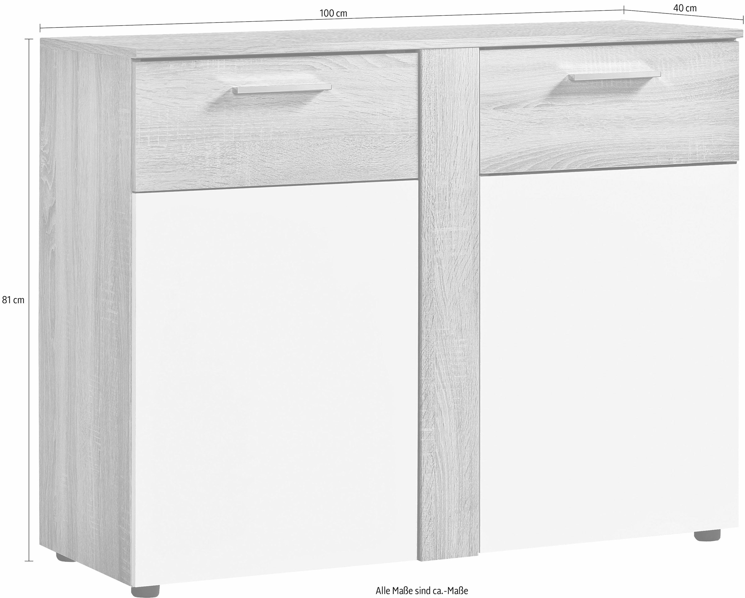 Procontour Commode »Trenti« hauteur 81 cm, avec tablette réglable en hauteur