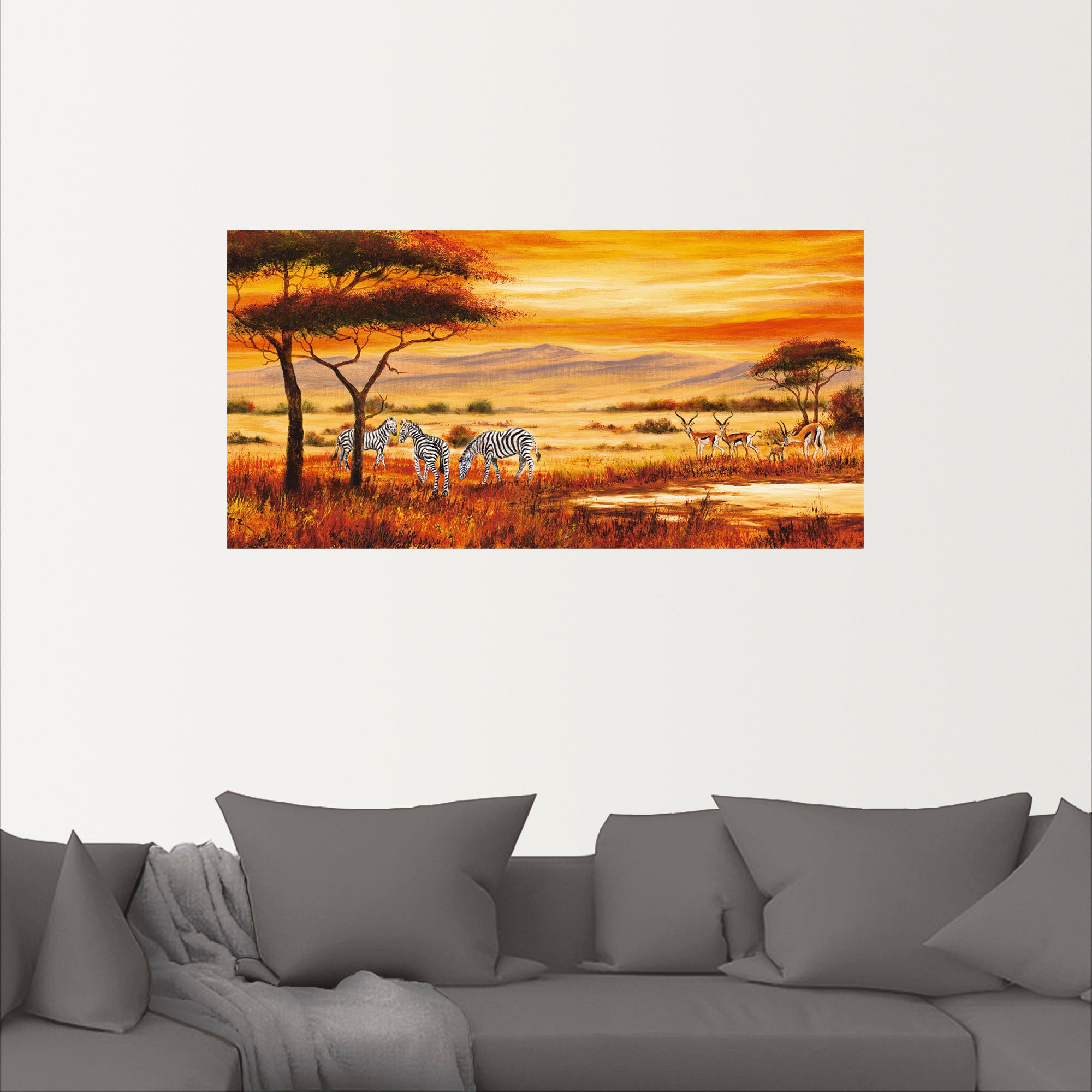 Artland Wandbild »Afrikanische Landschaft I«, Afrika, (1 St.), als Leinwandbild, Poster, Wandaufkleber in verschied. Grössen