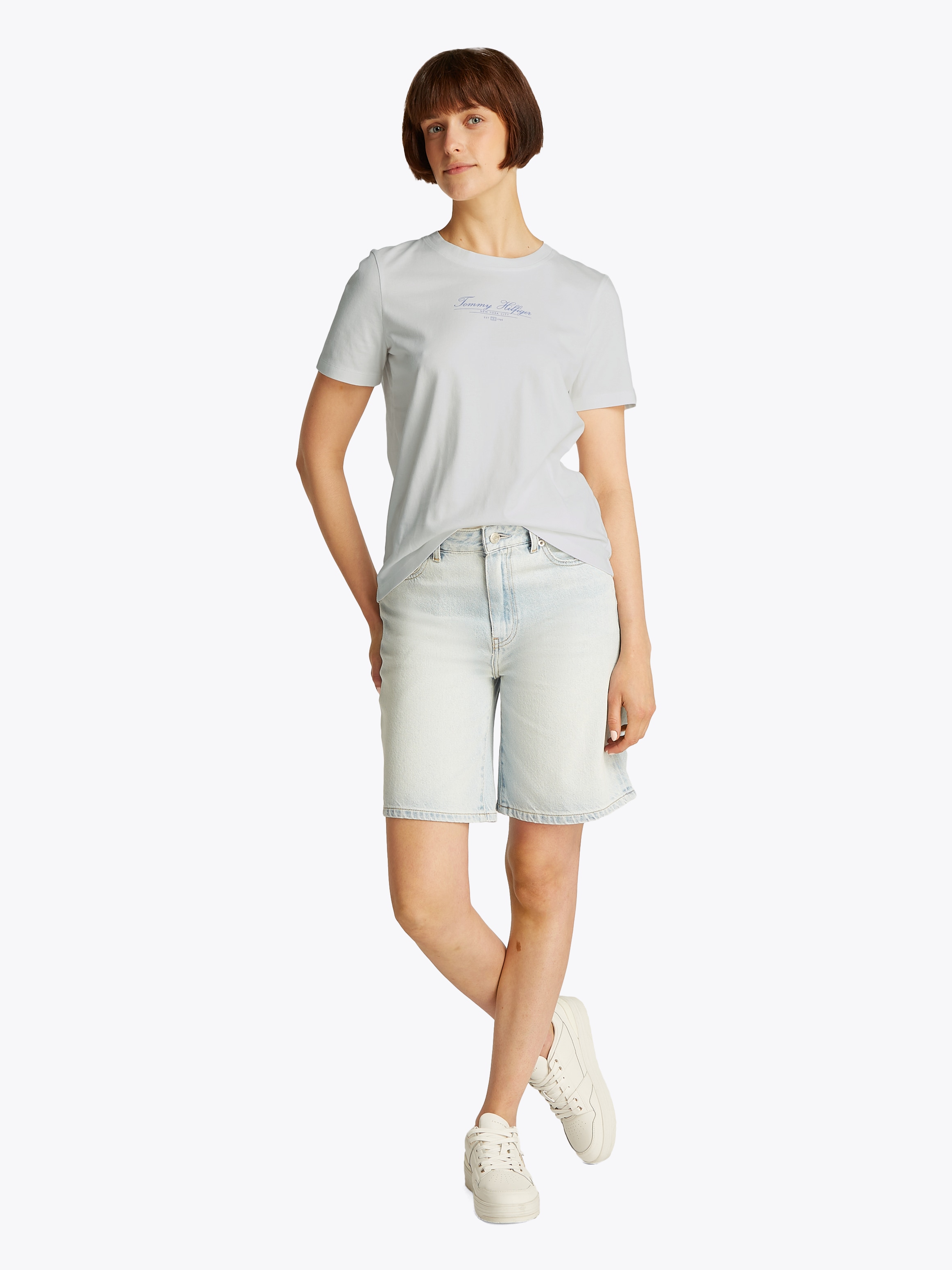Tommy Hilfiger T-Shirt »REG SCRIPT C-NK TEE SS«, mit Logo-Schriftzug