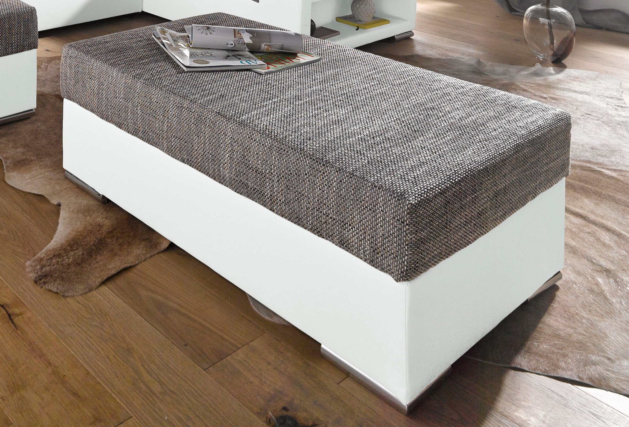 COLLECTION AB Hocker »John«, Frei im Raum stellbar, wahlweise mit Federkern