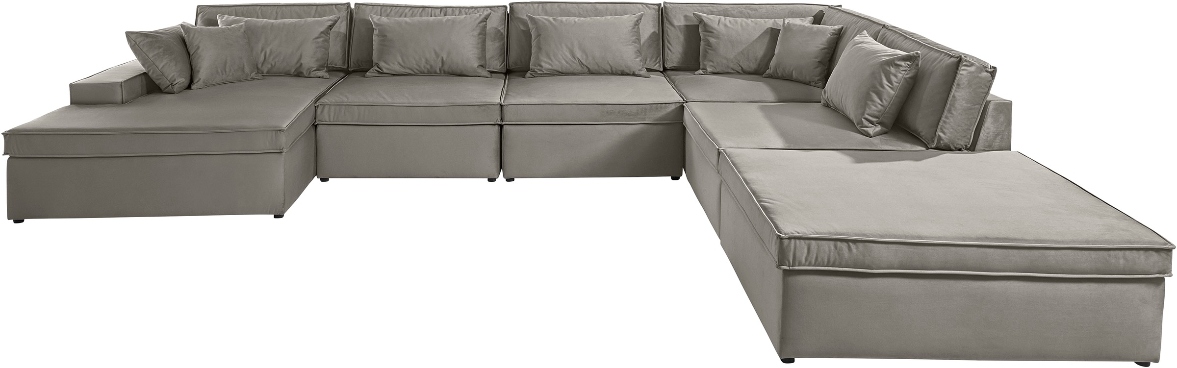 Image of LeGer Home by Lena Gercke Wohnlandschaft »XXL Venosa«, zusammengesetzt aus 6 Modulteilen, loungiger weicher Sitzkomfort, in vielen Bezugsarten und Farben bei Ackermann Versand Schweiz