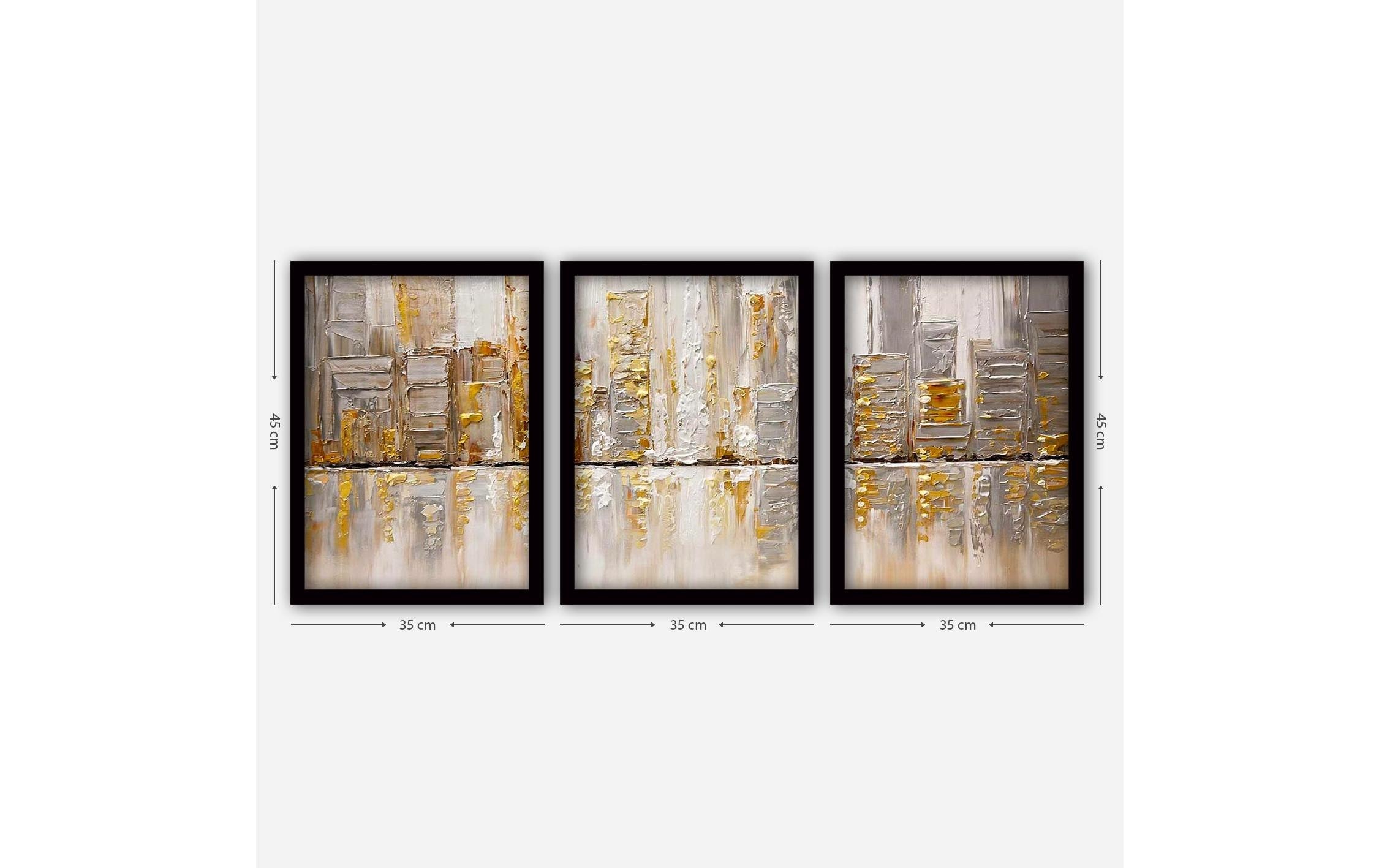   Fresque murale »Wallxpert Golden Art 3 Stück, 35 x 45 cm«