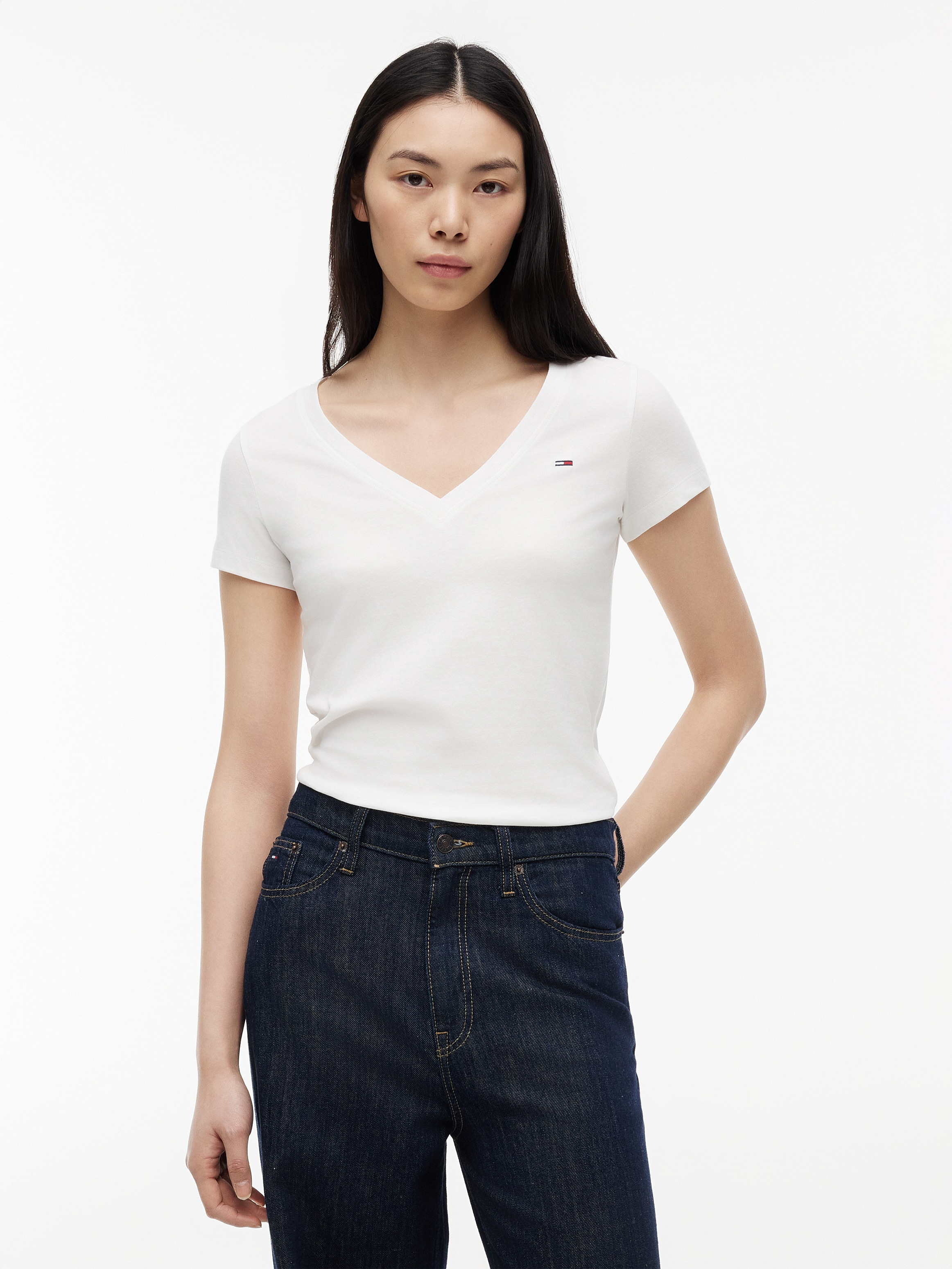 Tommy Jeans T-shirt en V »TJW 3PACK V-NECK TEE« Paquet, 3er-Pack, 3 Baumwolle, V-Ausschnitt, 3 Stück im Set