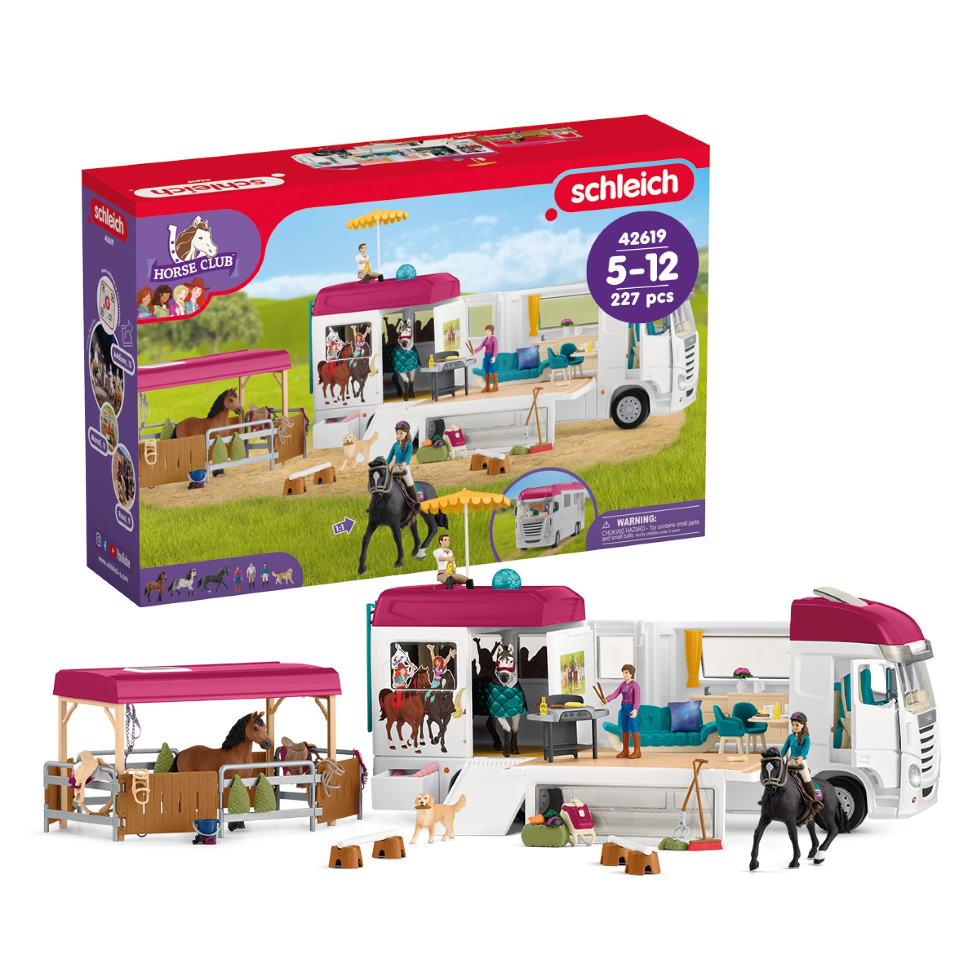Image of Schleich Spielwelt "HORSE CLUB, Pferdetransporter (42619)" Made in Europe