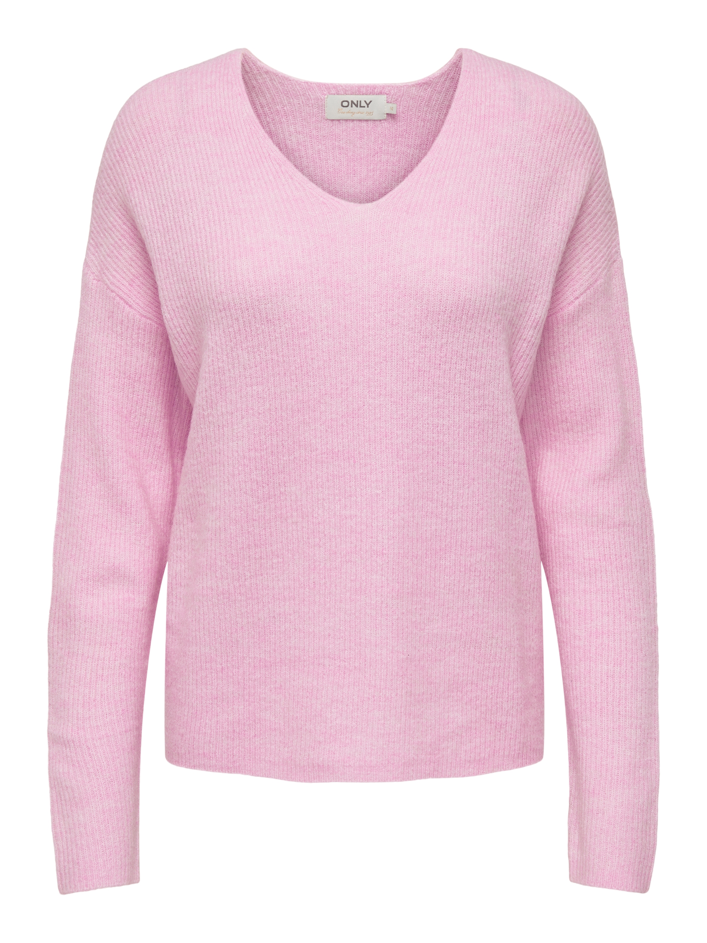 ONLY Pull col V »ONLCAMILLA V-NECK L/S PULLOVER KNT NOOS« Materialmix, regular fit