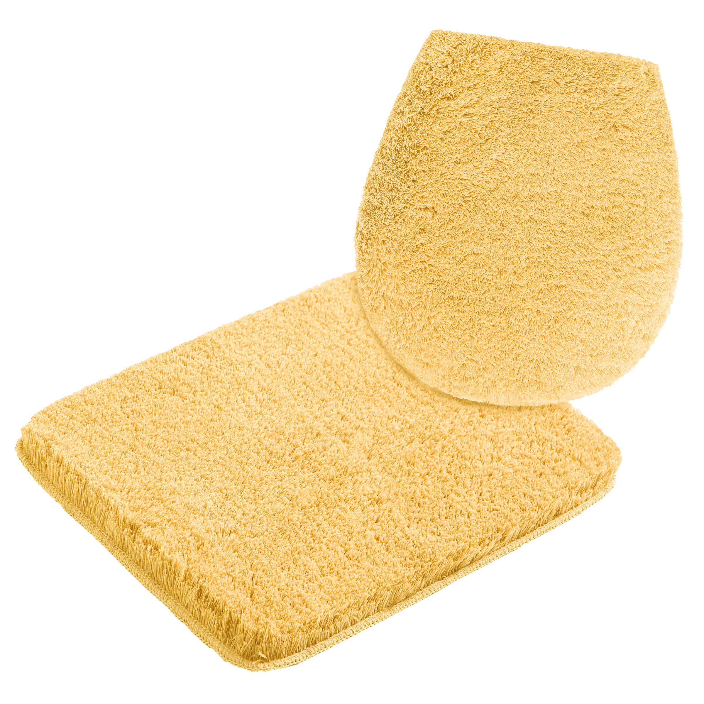 my home Badematte »Merida, Badvorleger, Badezimmer Teppich«, rutschhemmend beschichtet, fussbodenheizungsgeeignet-schnell trocknend-strapazierfähig, Badteppich, Uni Farben, rechteckig, rund & als 2-tlg. Set erhältlich