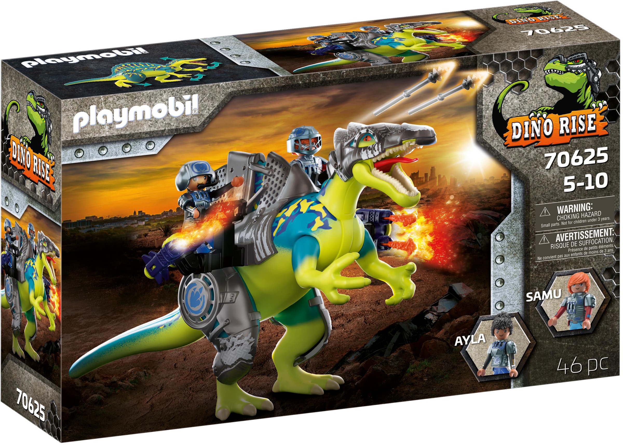 Image of Playmobil® Konstruktions-Spielset »Spinosaurus - Doppelte Verteidigungs-Power (70625), Dino Rise«, (46 St.), Made in Europe bei Ackermann Versand Schweiz