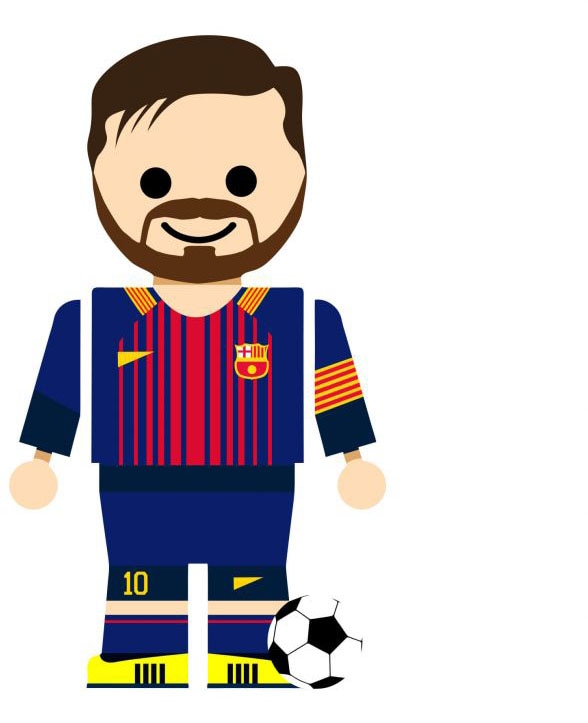 Wall-Art Wandtattoo »Spielfigur Fussball Messi«, (1 St.), selbstklebend, entfernbar