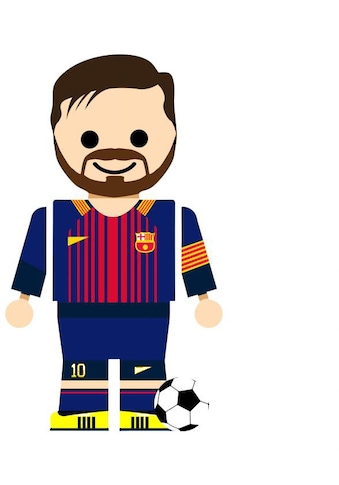 Wandtattoo »Spielfigur Fussball Messi«, (1 St.)
