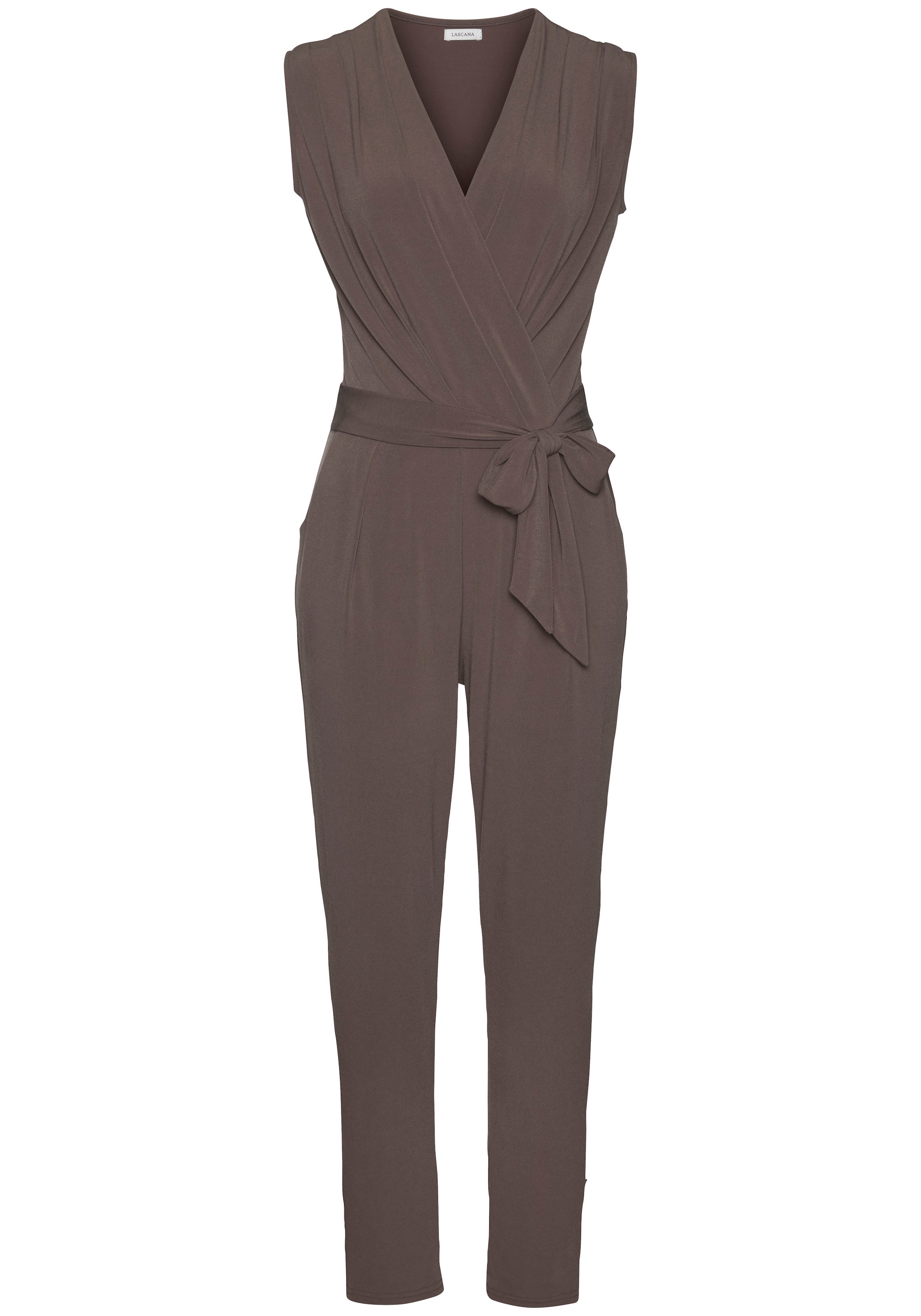 LASCANA Overall, (mit Bindegürtel), aus knitterfreier Ware, eleganter Jumpsuit in Wickeloptik, festlich