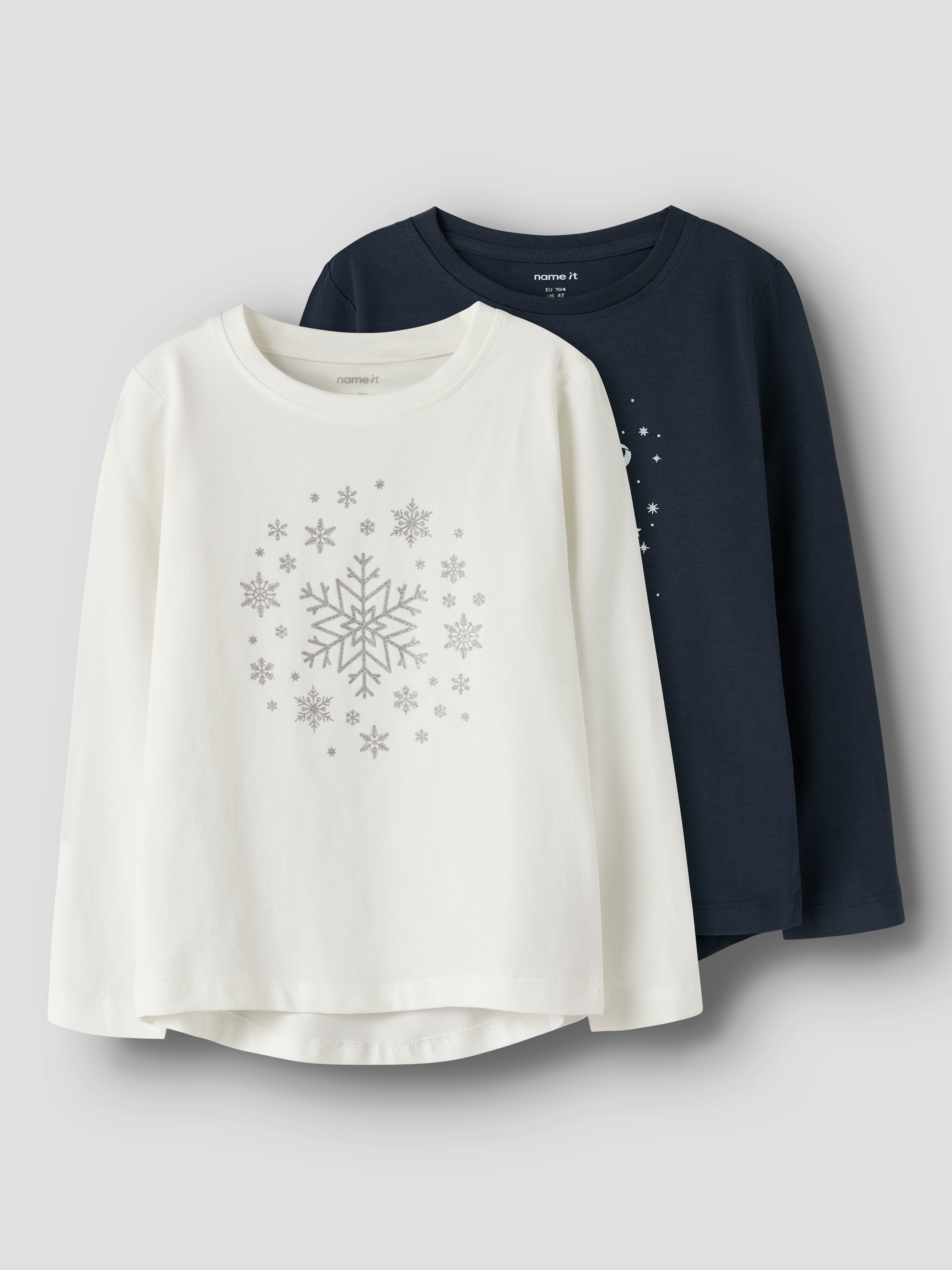Image of Name It Langarmshirt "NMFVIPARTY 2P LS TOP" Packung, 2 Stk.