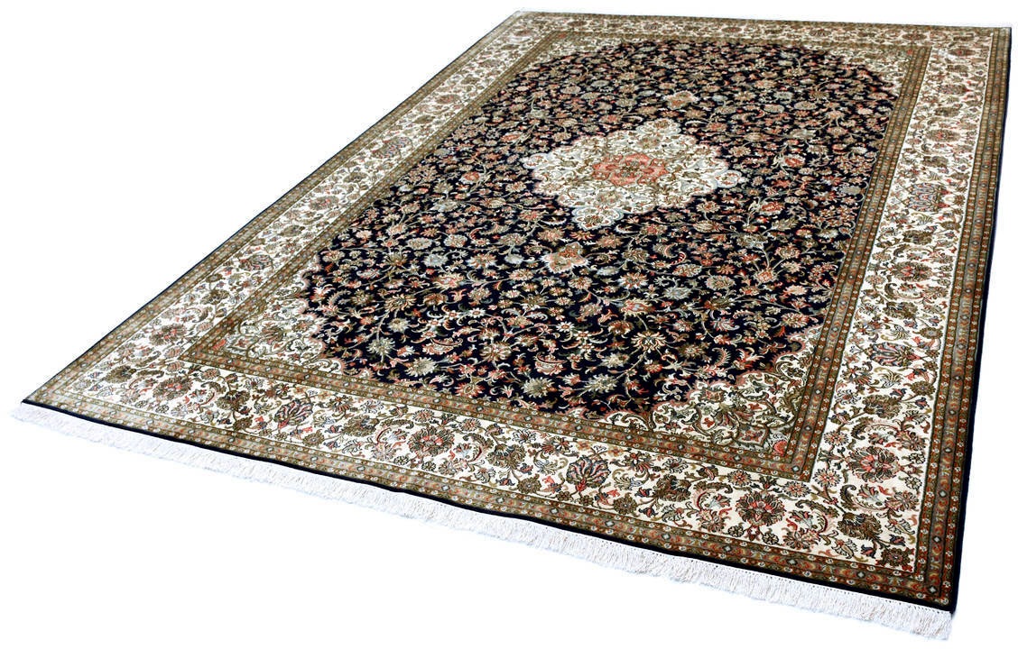 Image of Kayoom Seidenteppich »Kashan 9256«, rechteckig, 10 mm Höhe, Einzelstück mit Zertifikat, Wohnzimmer bei Ackermann Versand Schweiz